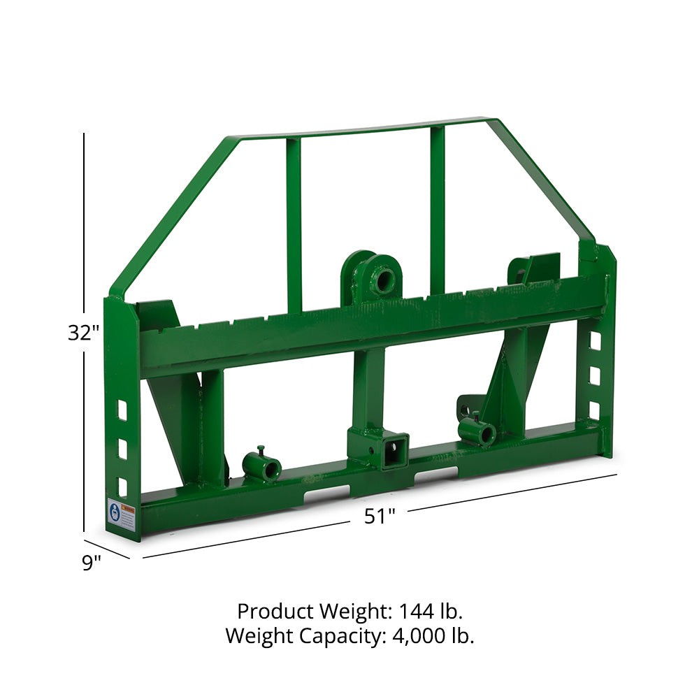 Titan Attachments Standard Series Global Euro Pallet Fork Frame Fits John Deere
