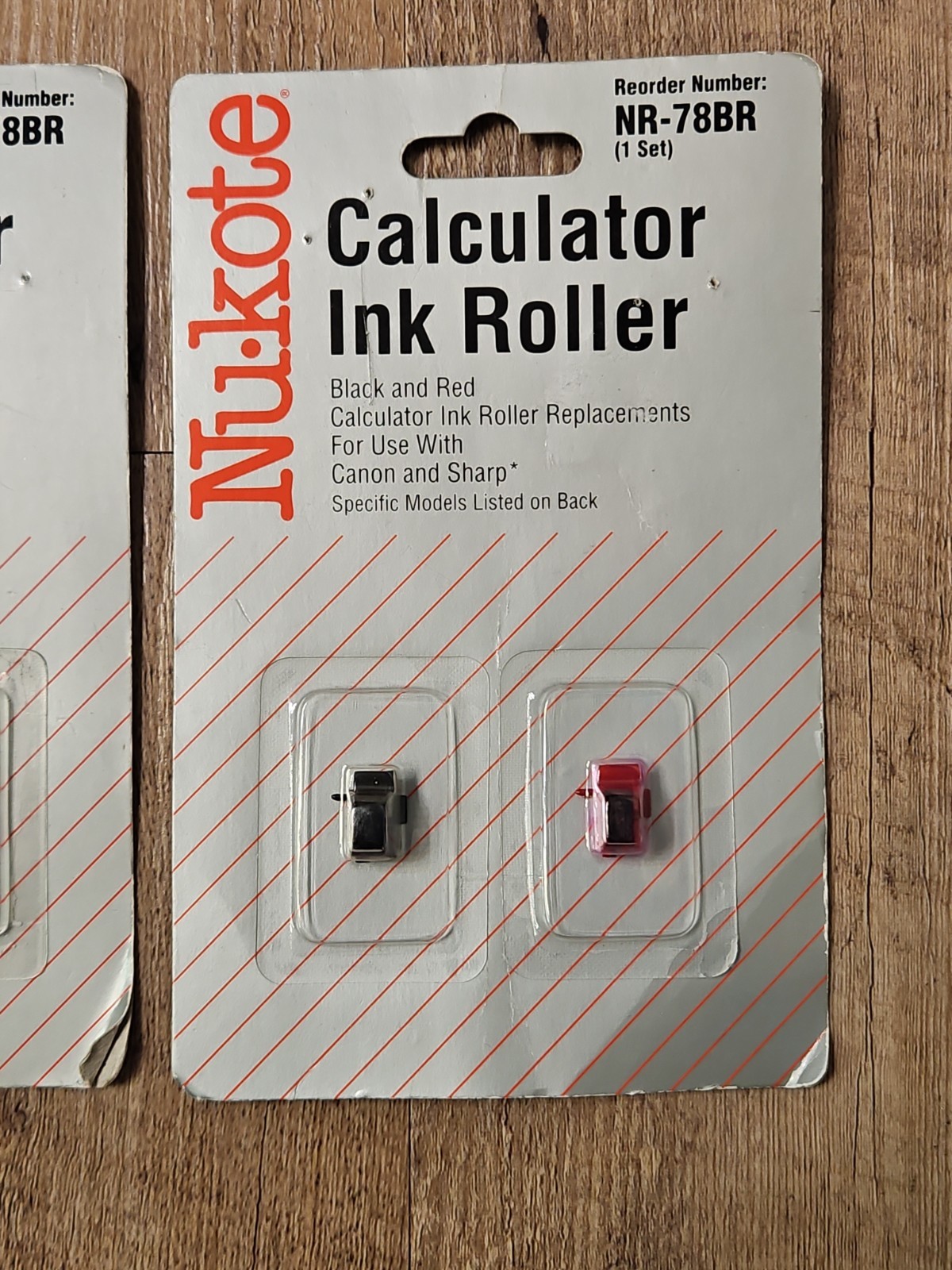 3 Pack! NUKOTE Calculator Ink Roller Black & Red Ink Replacements SEALED NR-78BR