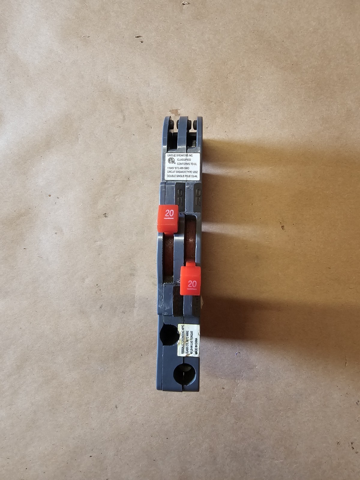 Connecticut Electric UBIZ2020 20/20 Twin Tandem Circuit Breaker Zinsco Style