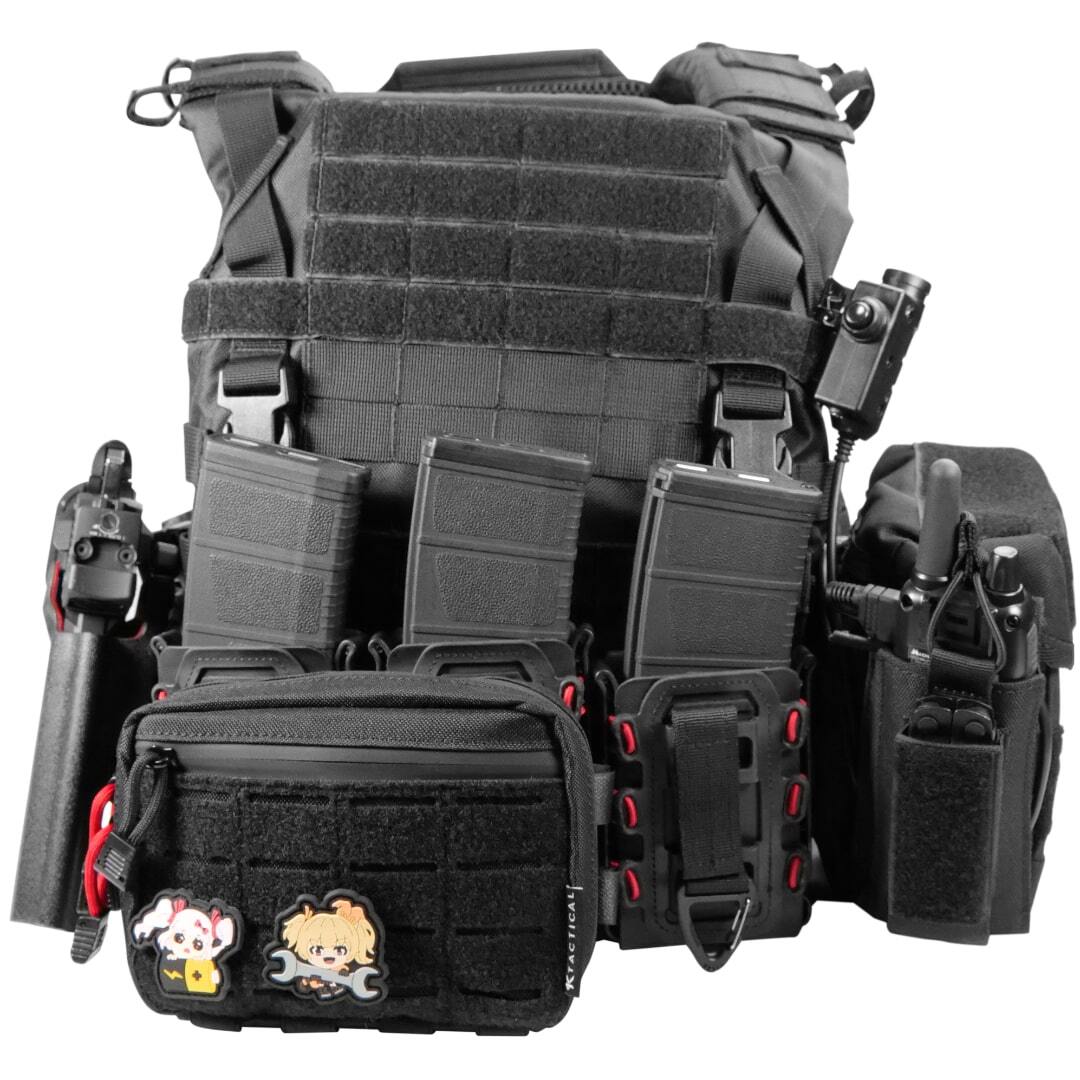 Front Admin Pouch for Plate Carrier, Padded Multi Pocket Molle