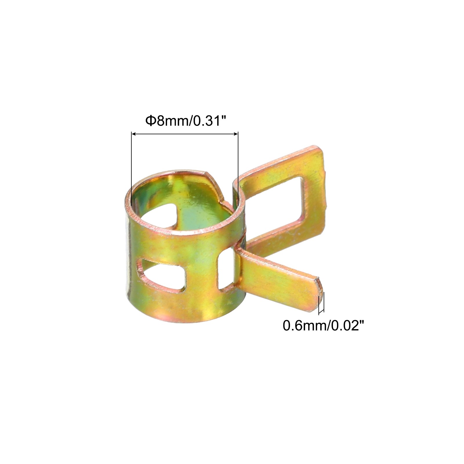 70 Pcs ID 8mm 5/16″ Fuel Line Hose Clips Pipe Clamps Spring Hose Clamp