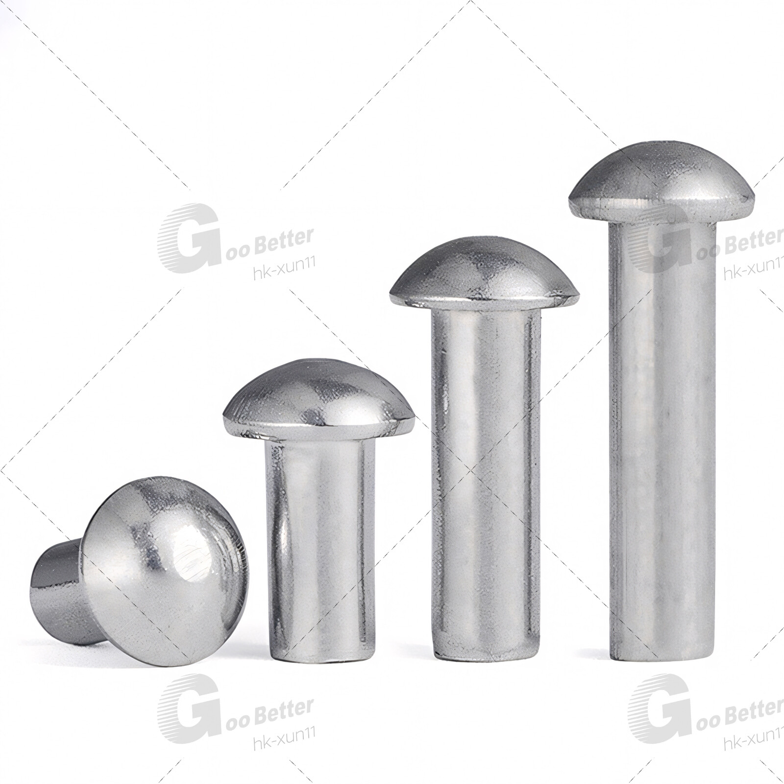 Solid Aluminium Button / Dome Round Head Rivets DIN 660 M2 M2.5 M3 M4