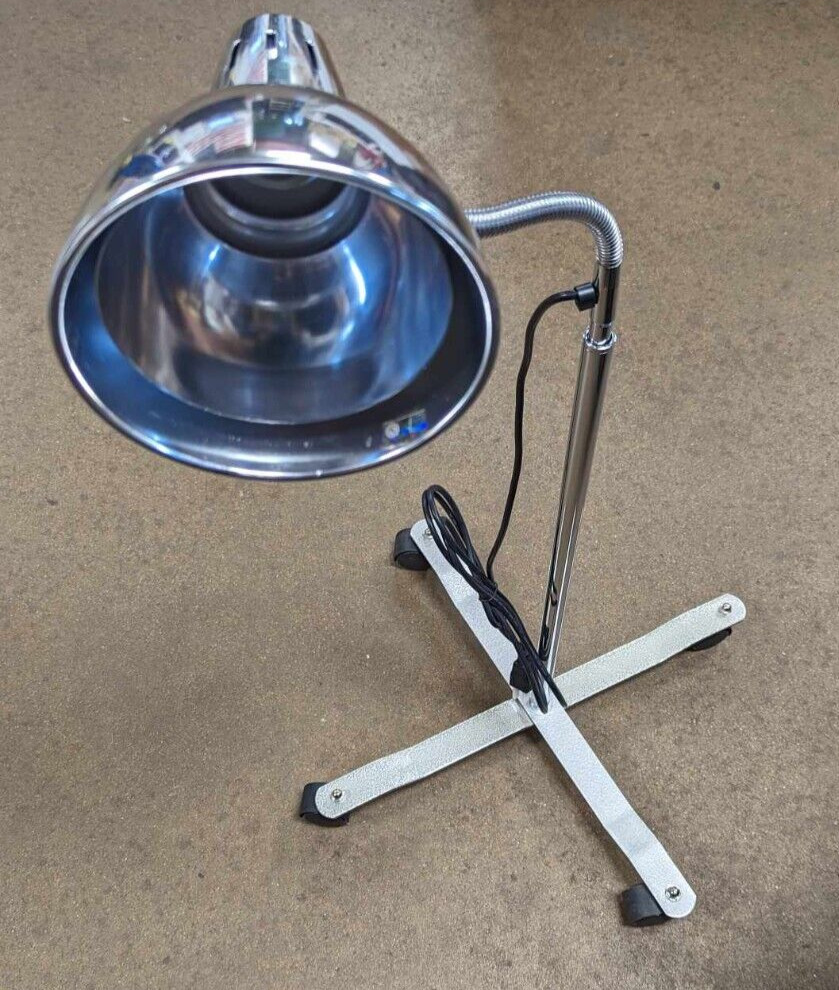 GRAFCO Gooseneck Exam Lamp Chrome With Mobile Base 3 Wire Clutch Collar Lock