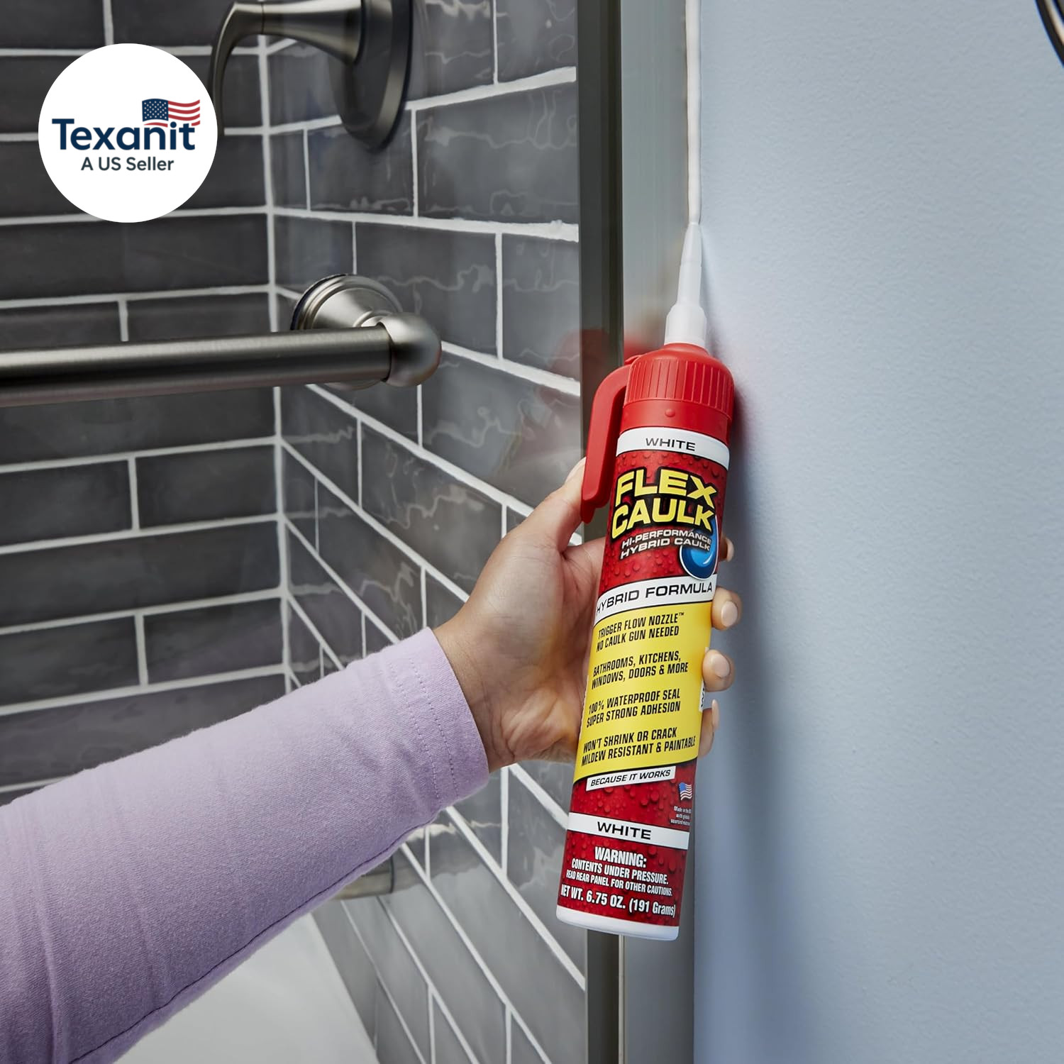 Flex Caulk, Waterproof & Weatherproof Hybrid Polymer Sealant, Strong, Paintable,