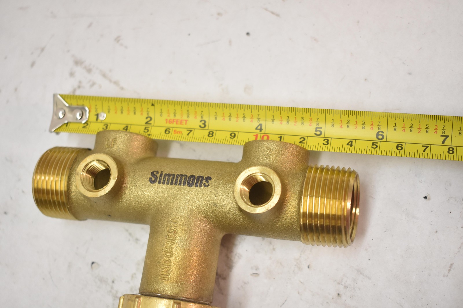 Simmons 7250LF Brass Hose Manifold Tee Pipe Fitting Made In Indonesia Lead Free
