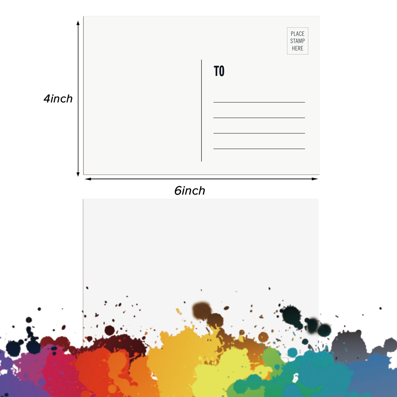MEIOPUOYEAM Blank Postcards for Mailing, 100 White 4×6, 4 x 6-100PCS,