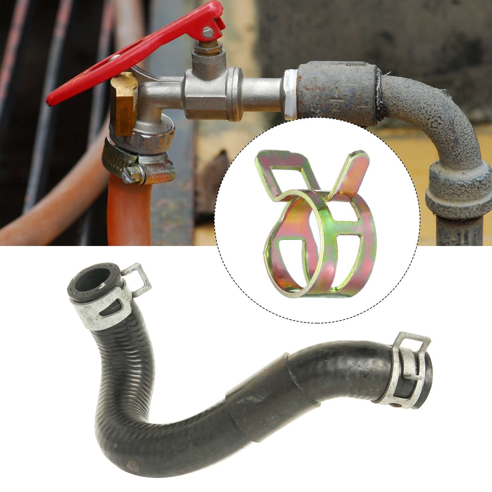 70 Pcs ID 8mm 5/16″ Fuel Line Hose Clips Pipe Clamps Spring Hose Clamp