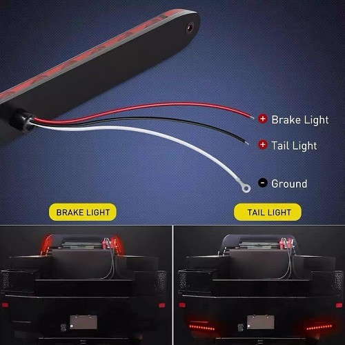 15 LED Trailer Brake Tail Light, LED Bar Stop Turn Tail Lights Color: Red Lens