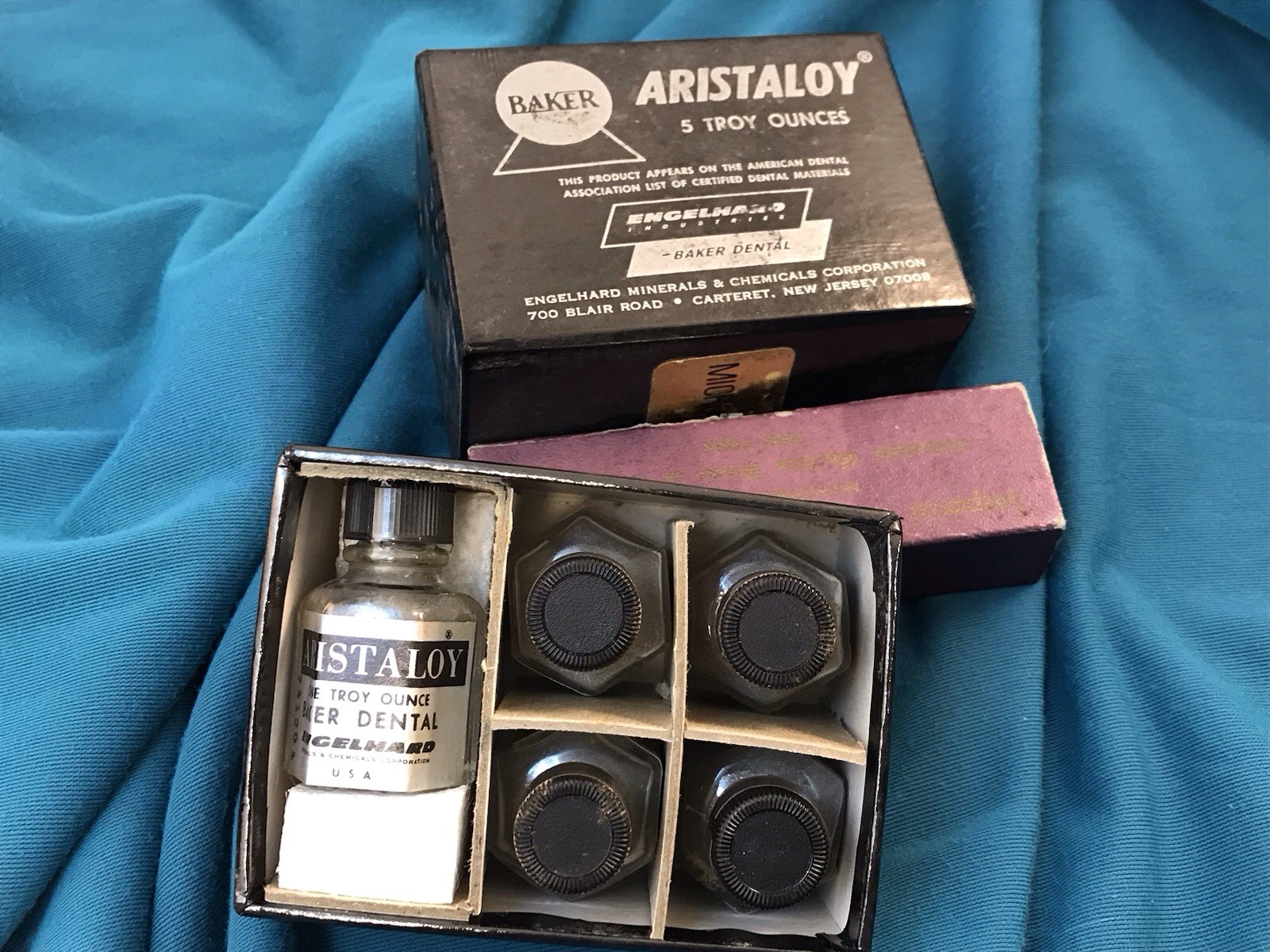 Baker Dental Engelhard ARISTALOY 5 Troy Ounces Dental Silver New Old Stock