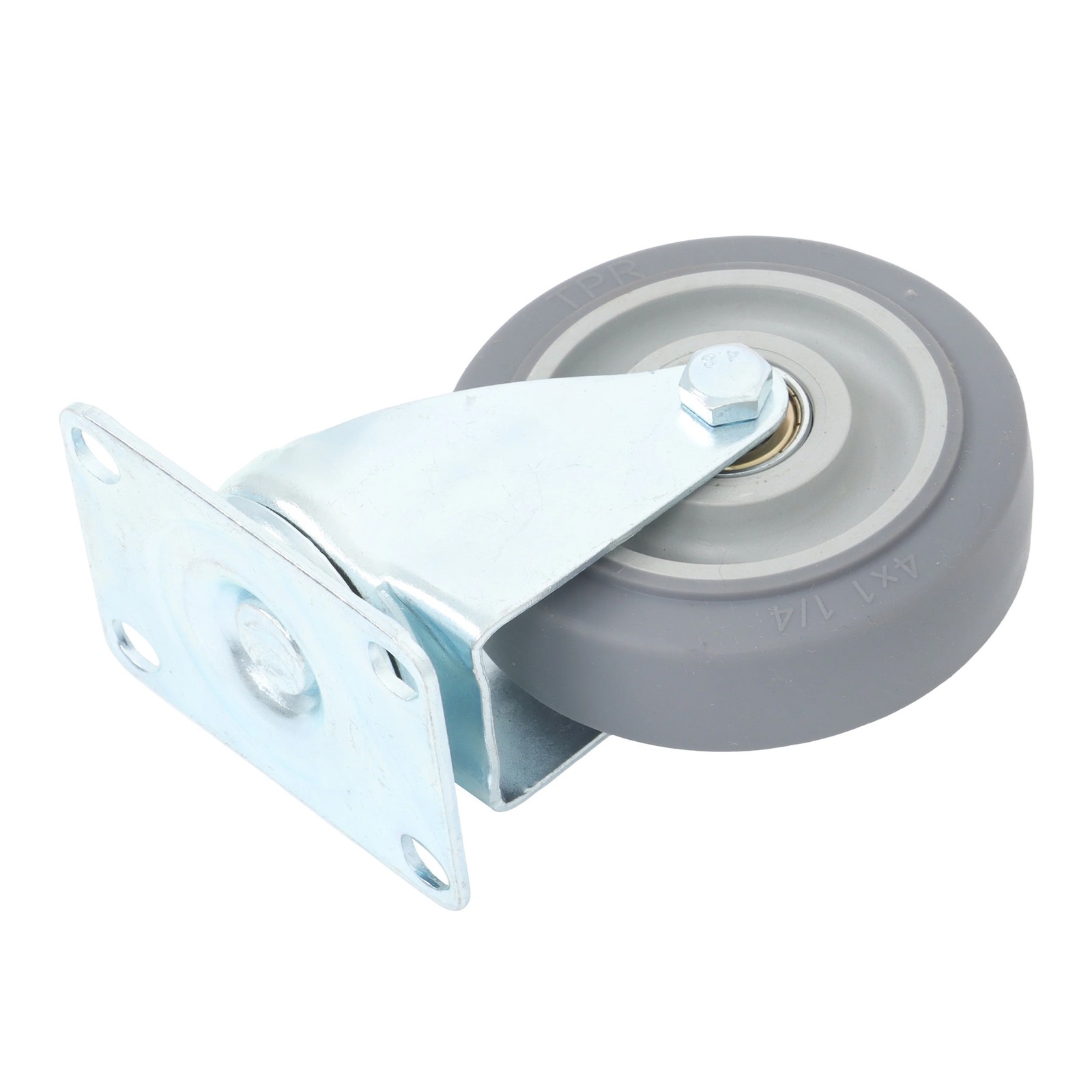 4 Pack Grey 4 Inch Swivel Caster Wheels 1200 Lbs Heavy Duty With Diagonal Bar