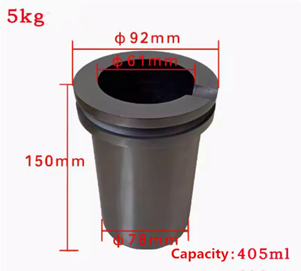 0.5/2/5KG Graphite Crucible Gold Metal Smelting Jewelry Tool for Melting Furnace
