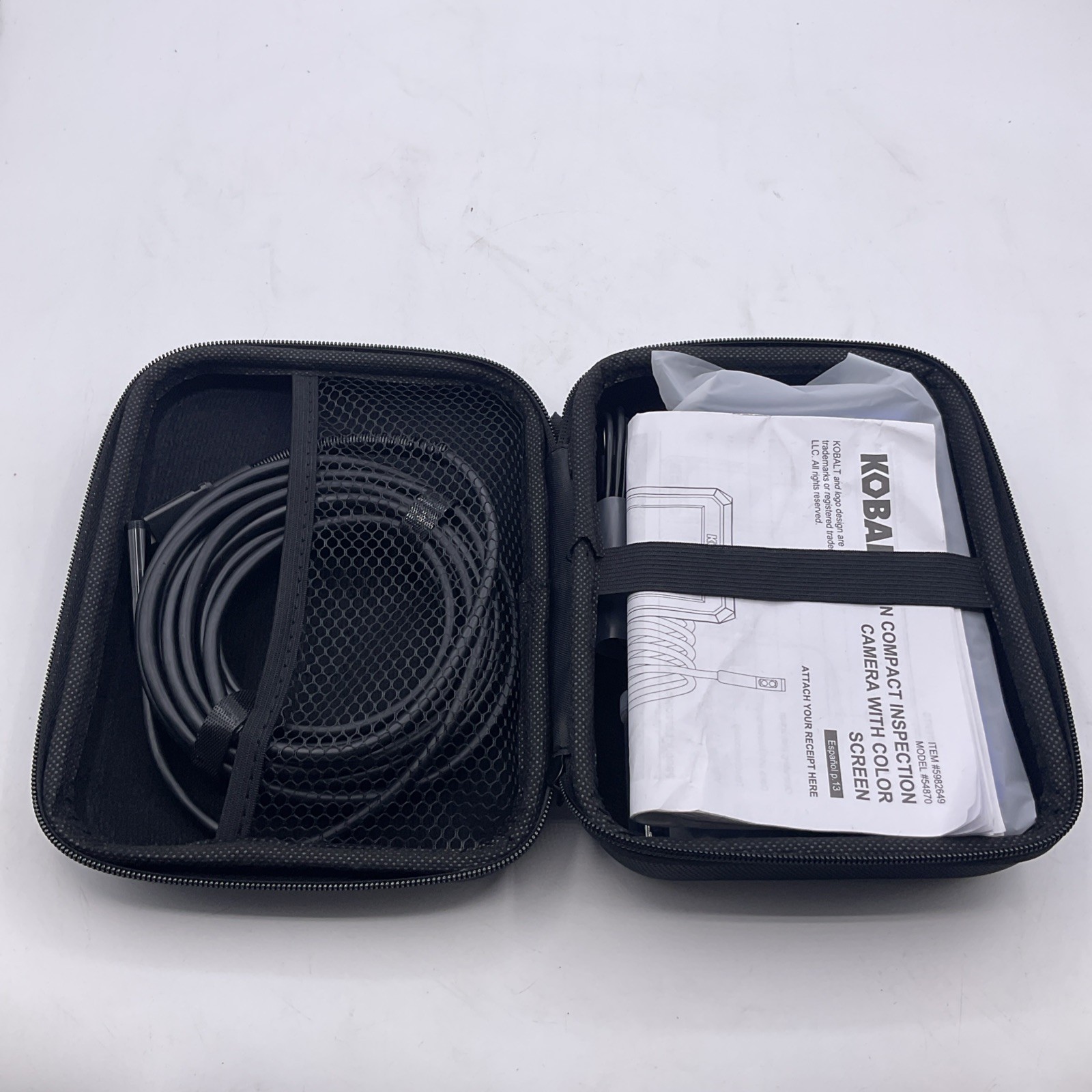 Kobalt 54870 5″ Rechargeable Compact Inspection Camera Borescope With Case – NEW