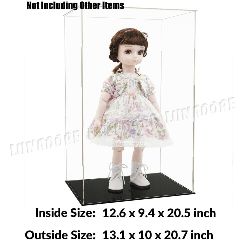 Large Acrylic Display Case Box Collectibles Diecast 1/18 Dustproof Self-Install