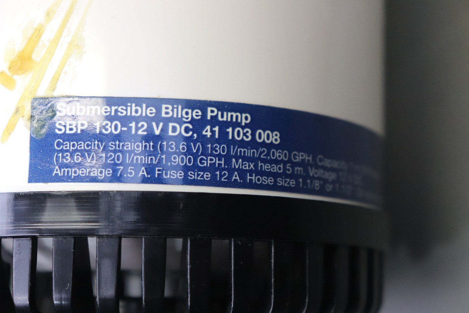 Volvo Penta SBP130 Submersible Bilge Pump 130L/min 2,060GPH 12VDC 41103008 Unused Original Packaging