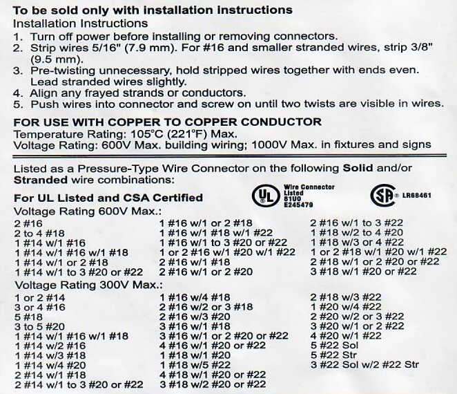 ORANGE WIRE CONNECTOR BARREL STYLE – 1000 PACK 22-14 gauge Made in USA UL Listed