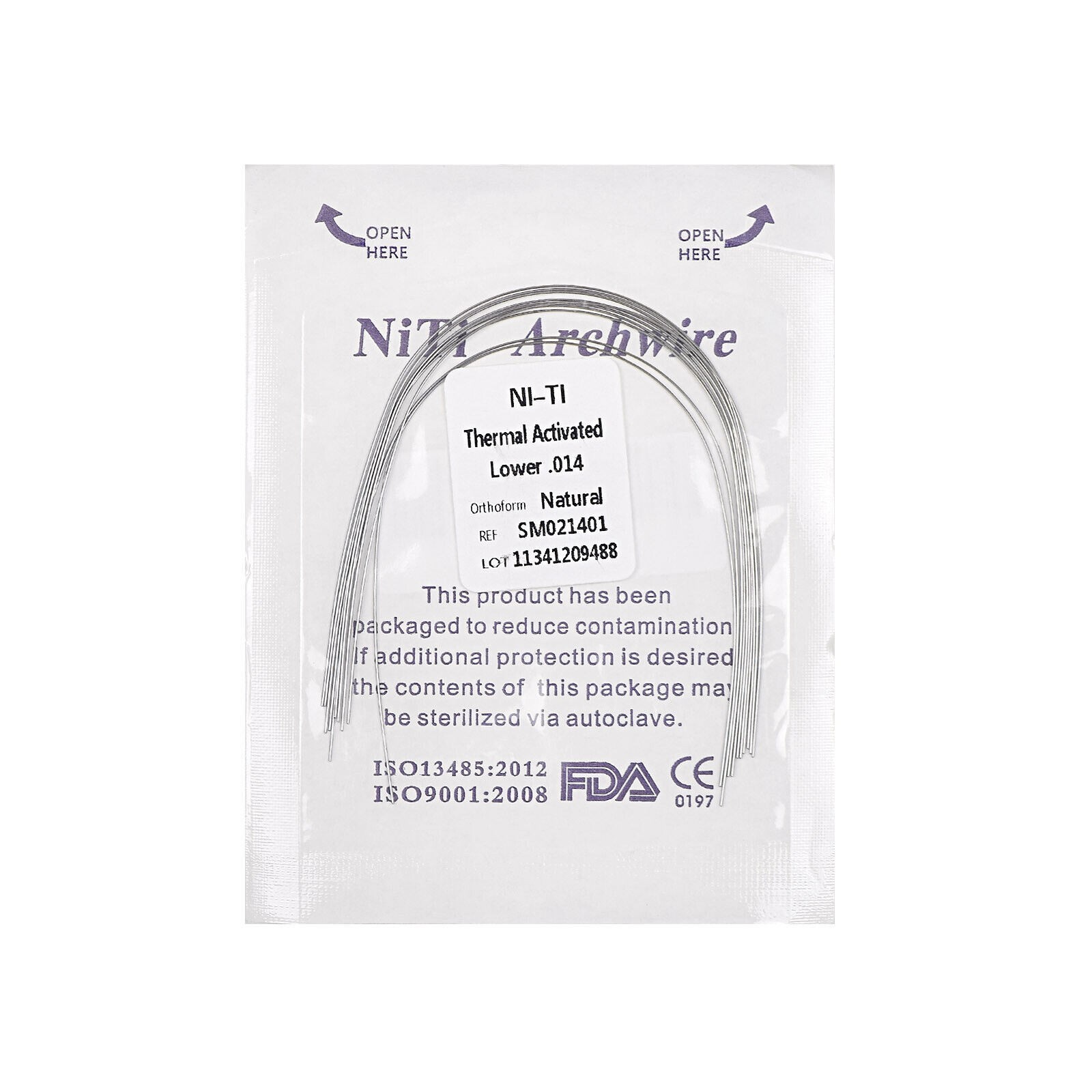Dental Orthodontic Arch Wire Thermal Activated NiTi Archwire Round Rectangular