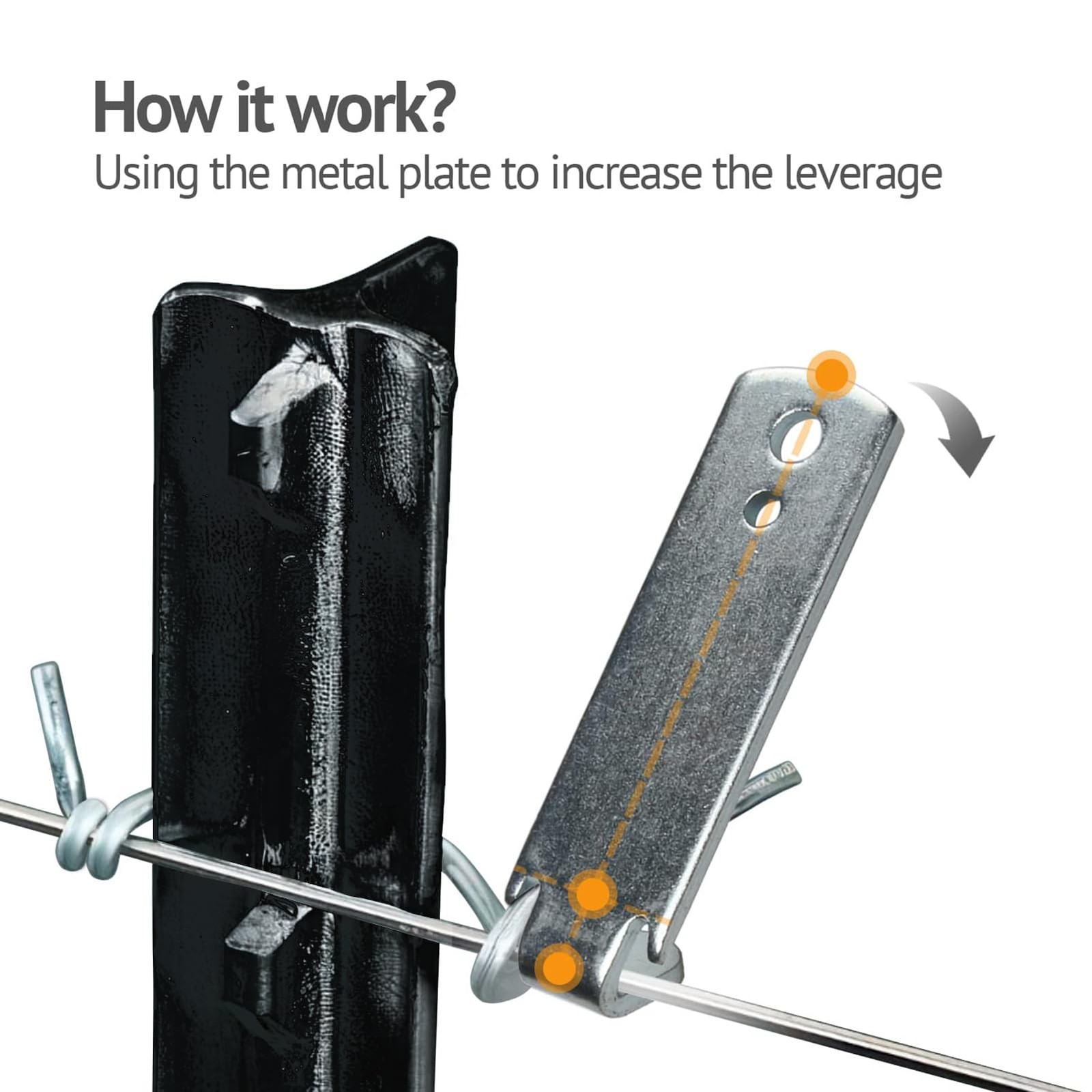 Quantfire Fence Wire Twister for T Post Clips, Barb Wire Twisting Tool for Fe…