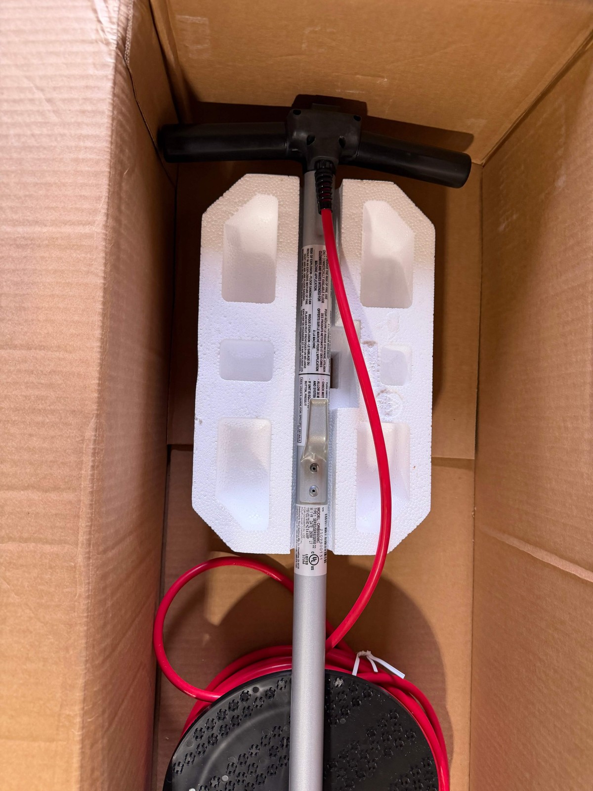 ORECK COMMERCIAL ORBITER HARD FLOOR CLEANER MACHINE GRAY/RED ORB550MC