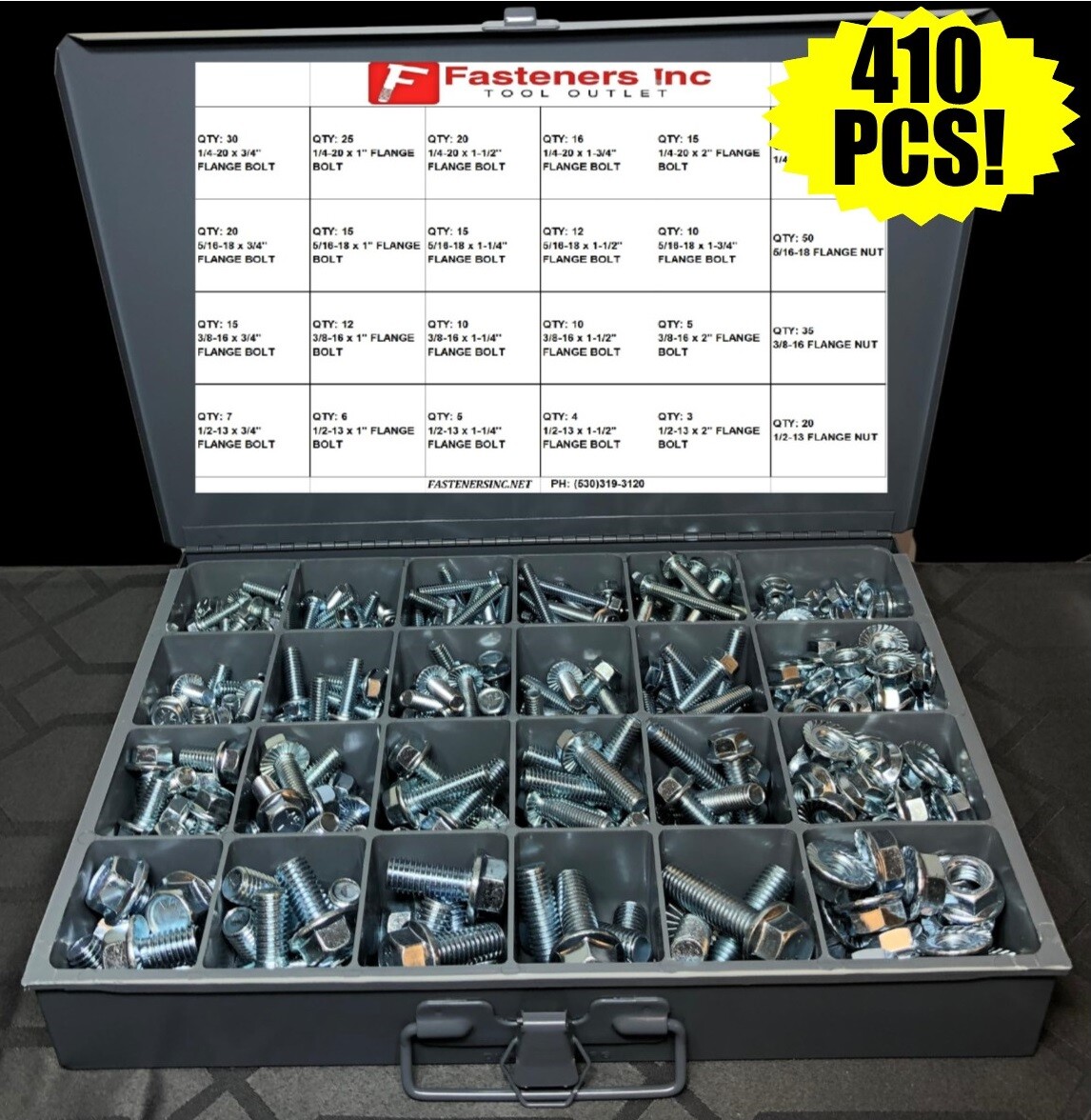 3/8-16 Grade 5 Serrated Hex Flange Bolts Zinc Plated (All Sizes & Qty’s) 3/8″
