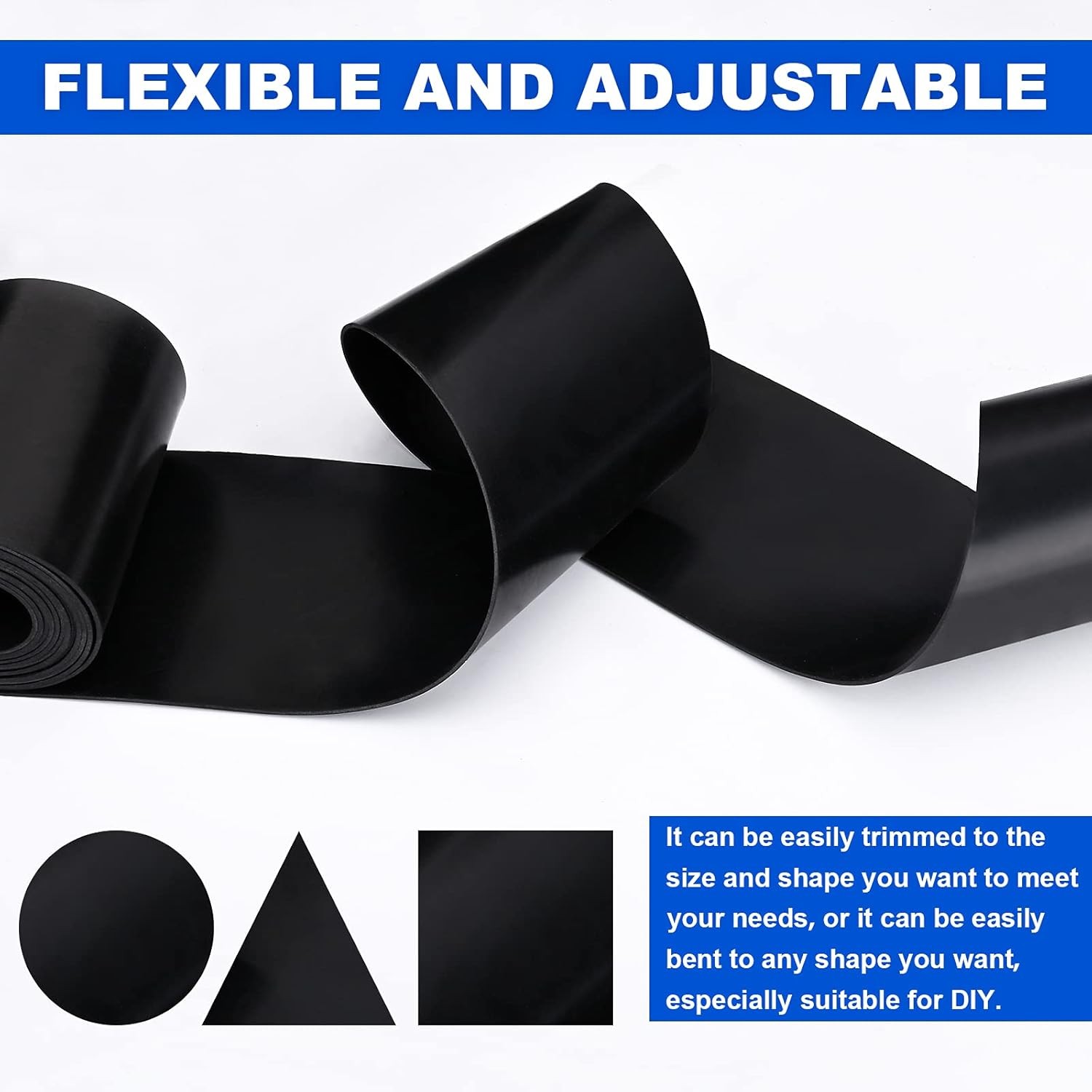 Neoprene Rubber Strips Solid Rubber Rolls 3.2in x 1/8in x 10Ft Leveling/Sealing