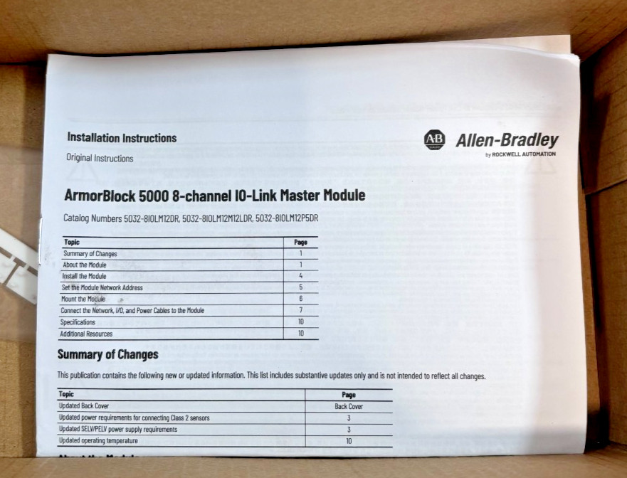 Allen Bradley 5032-8IOLM12DR – 5032 8ch IO-Link Master Mini 4pin – NEW