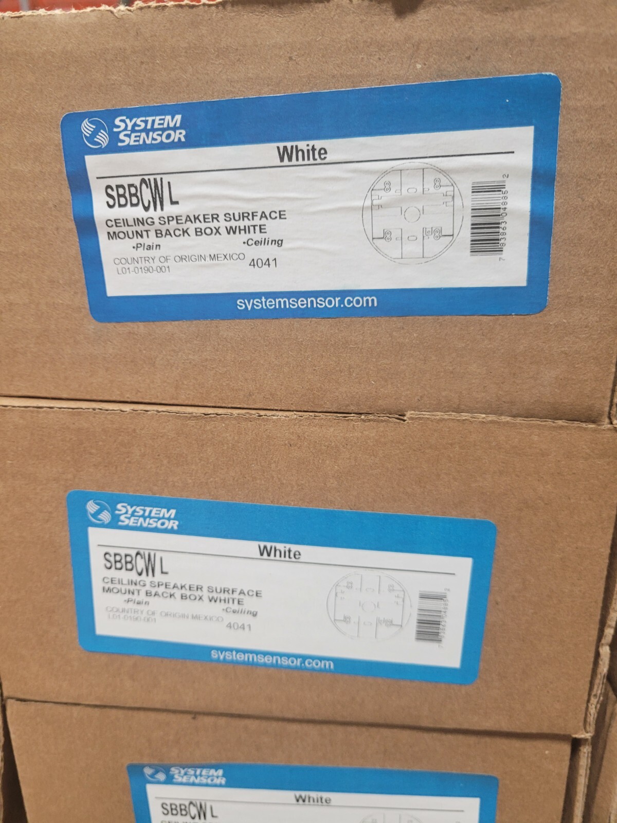 System Sensor SBBCWL Surface Mount Back Box