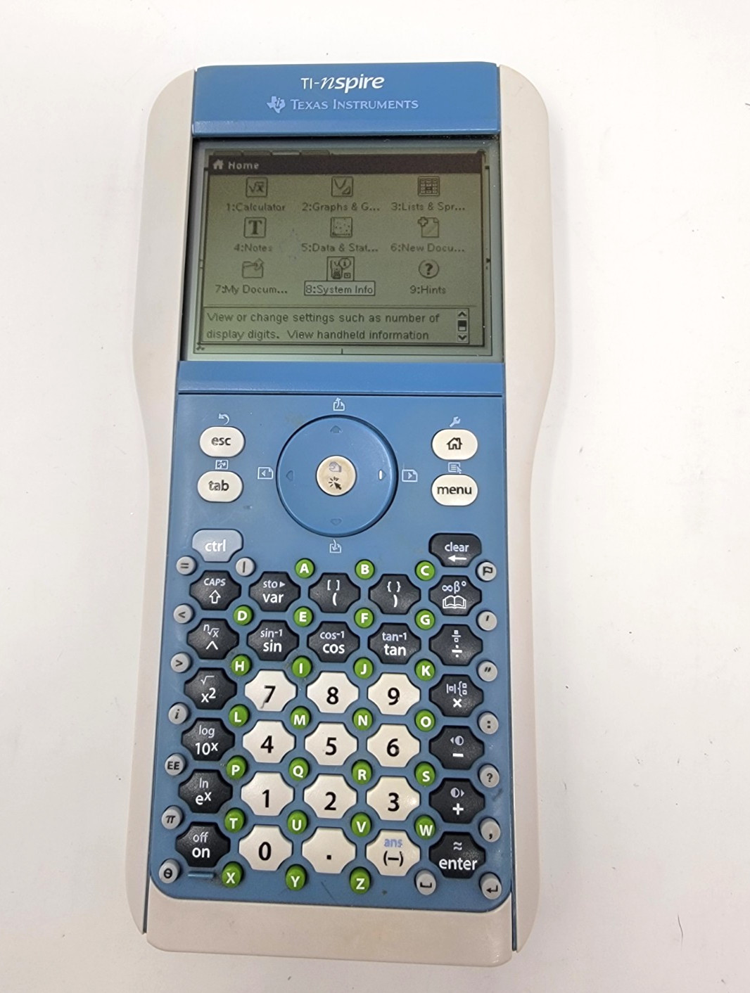Texas Instrument Ti-Nspire Graphing Calculator Light Blue Gray NO COVER (READ)