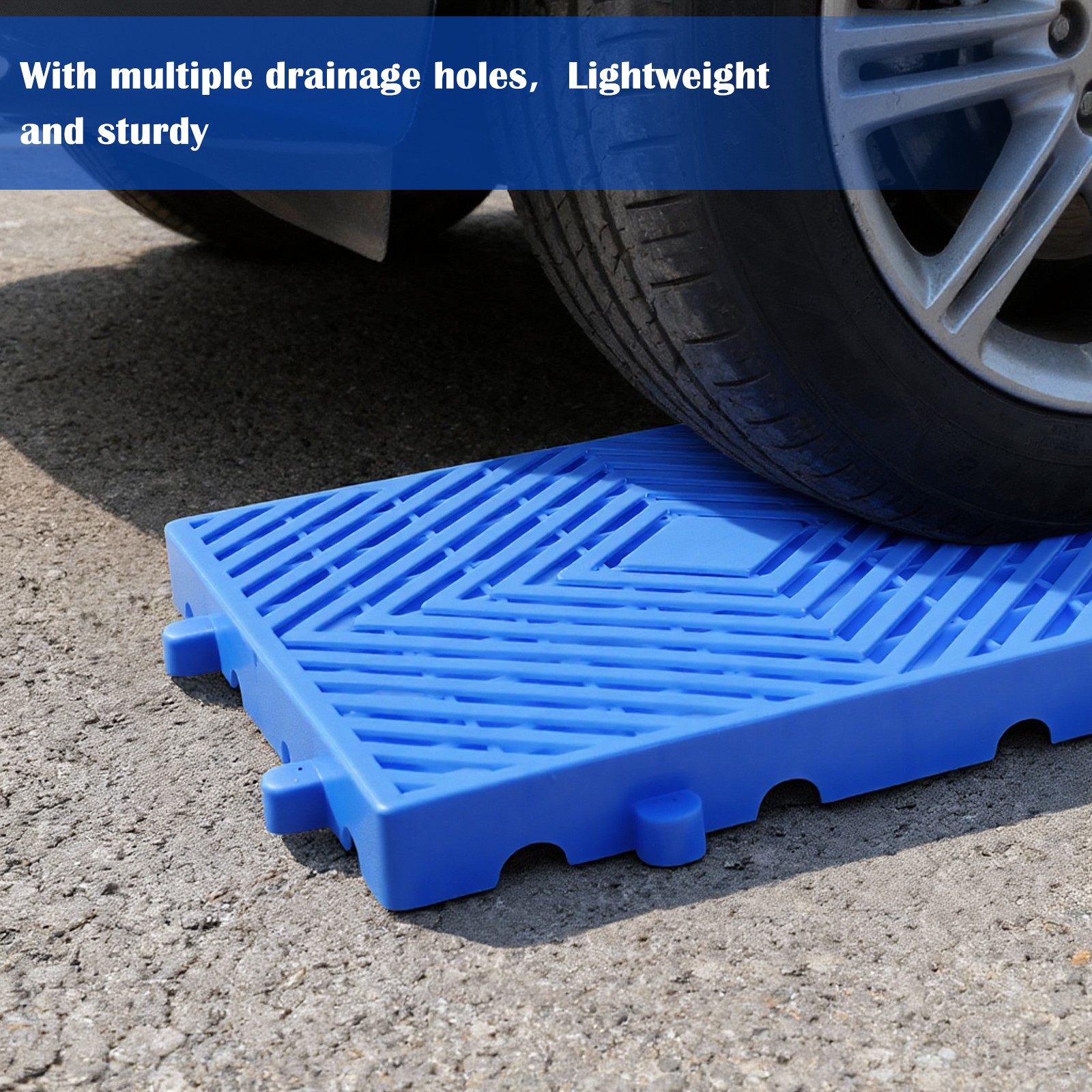 10 HDPE Nestable Plastic Pallets Waterproof Storage Grid Pad for Basement Garage
