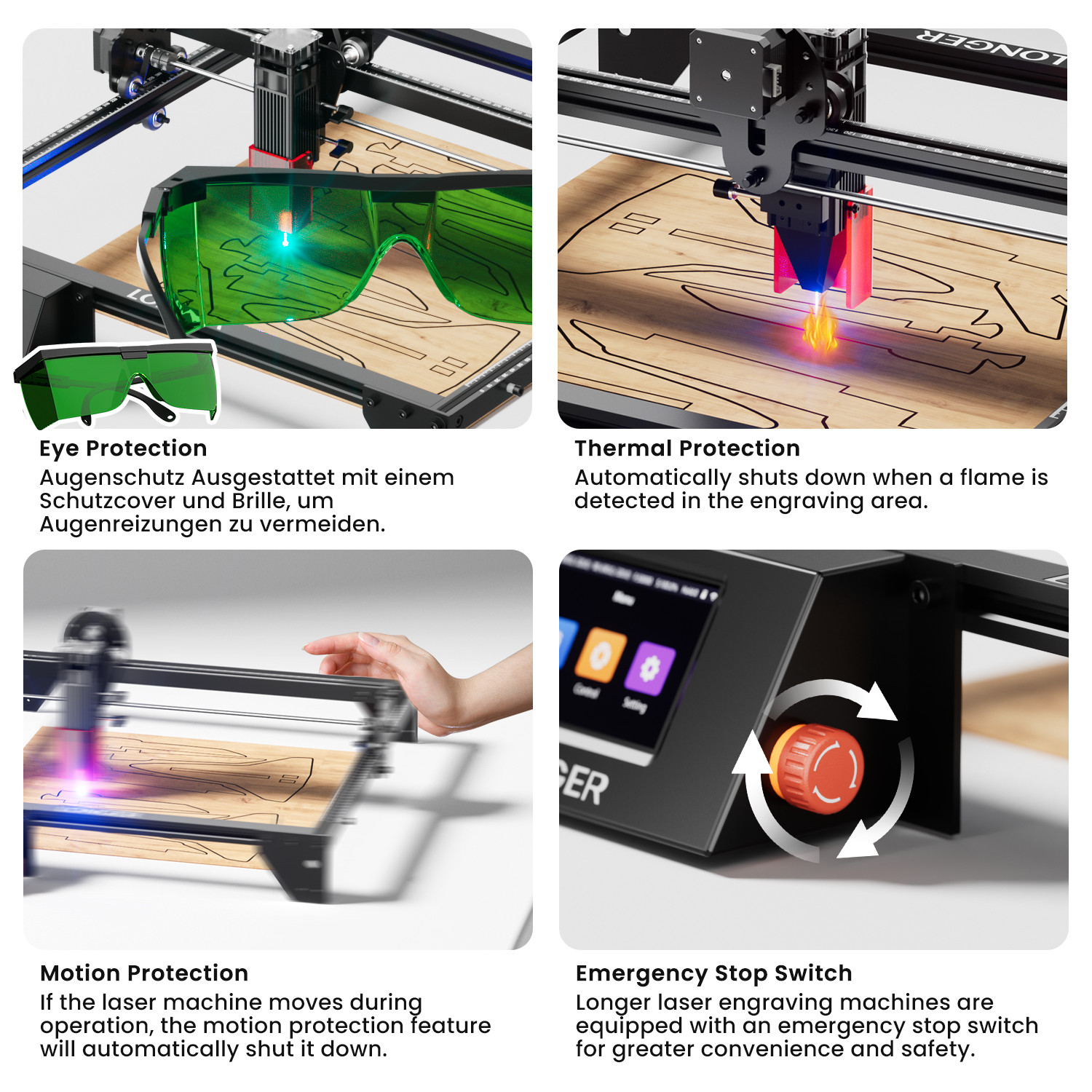 Longer RAY5 10W Wood and Metal Laser Engraver and Cutter 400*400mm DIY Tool