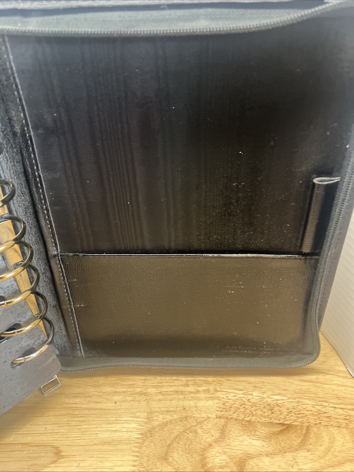 Vintage Franklin Quest Signature 7-Ring Binder Black Leather Day Planner 8×10.5