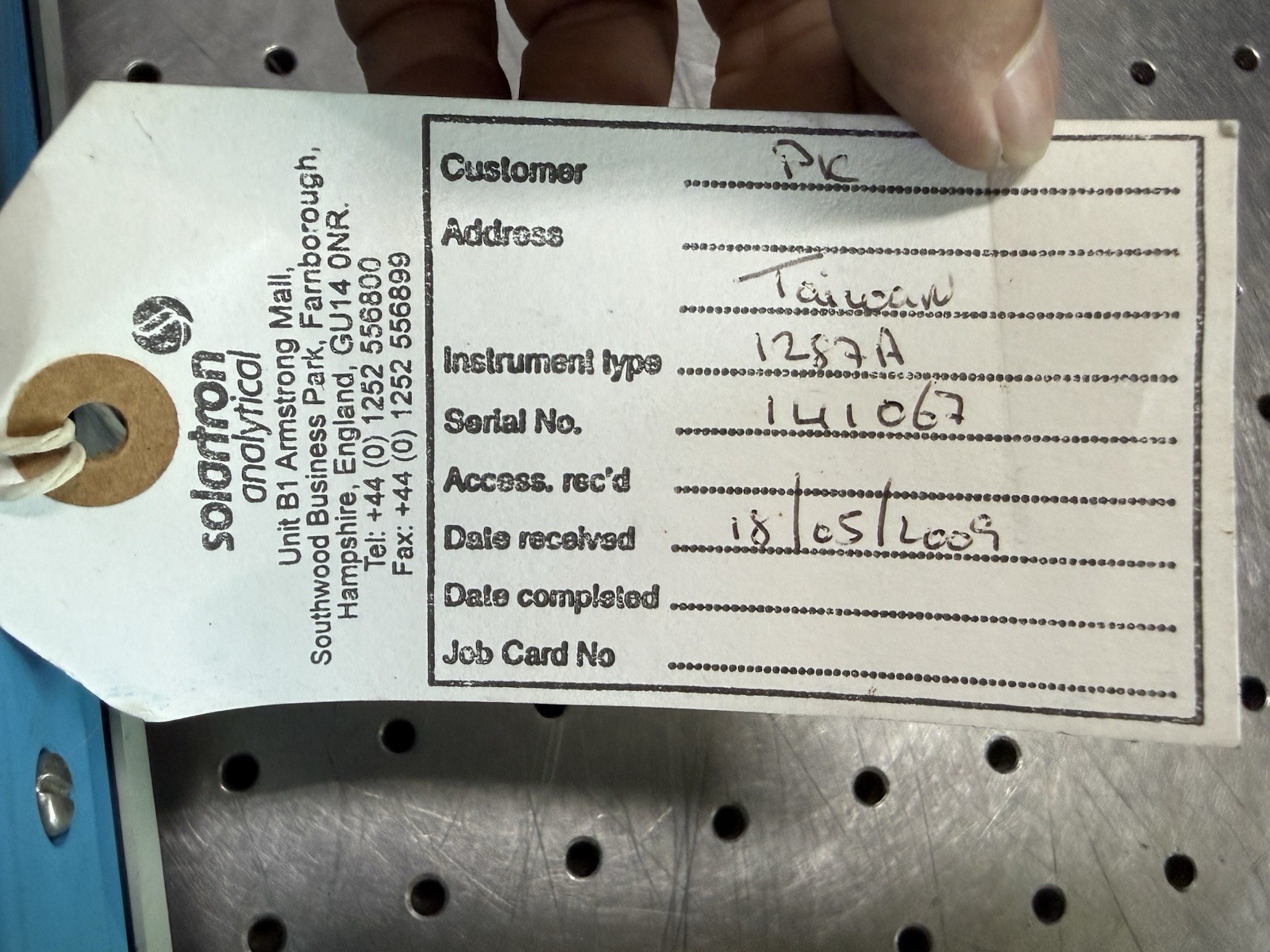 Solartron SI 1287 Electrochemical Interface Potentiostat Powers On As-Is