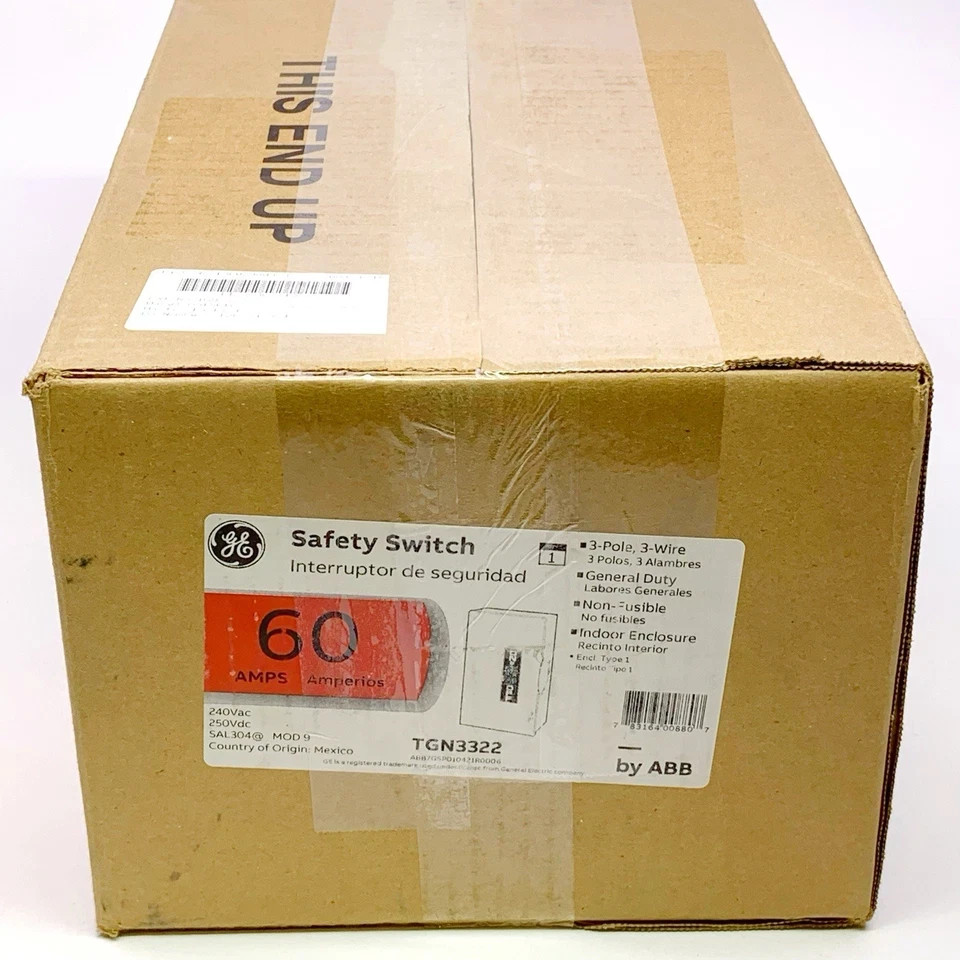 GE TGN3322 60 amp 3P 240v NON Fused Indoor Disconnect Switch **BRAND NEW**