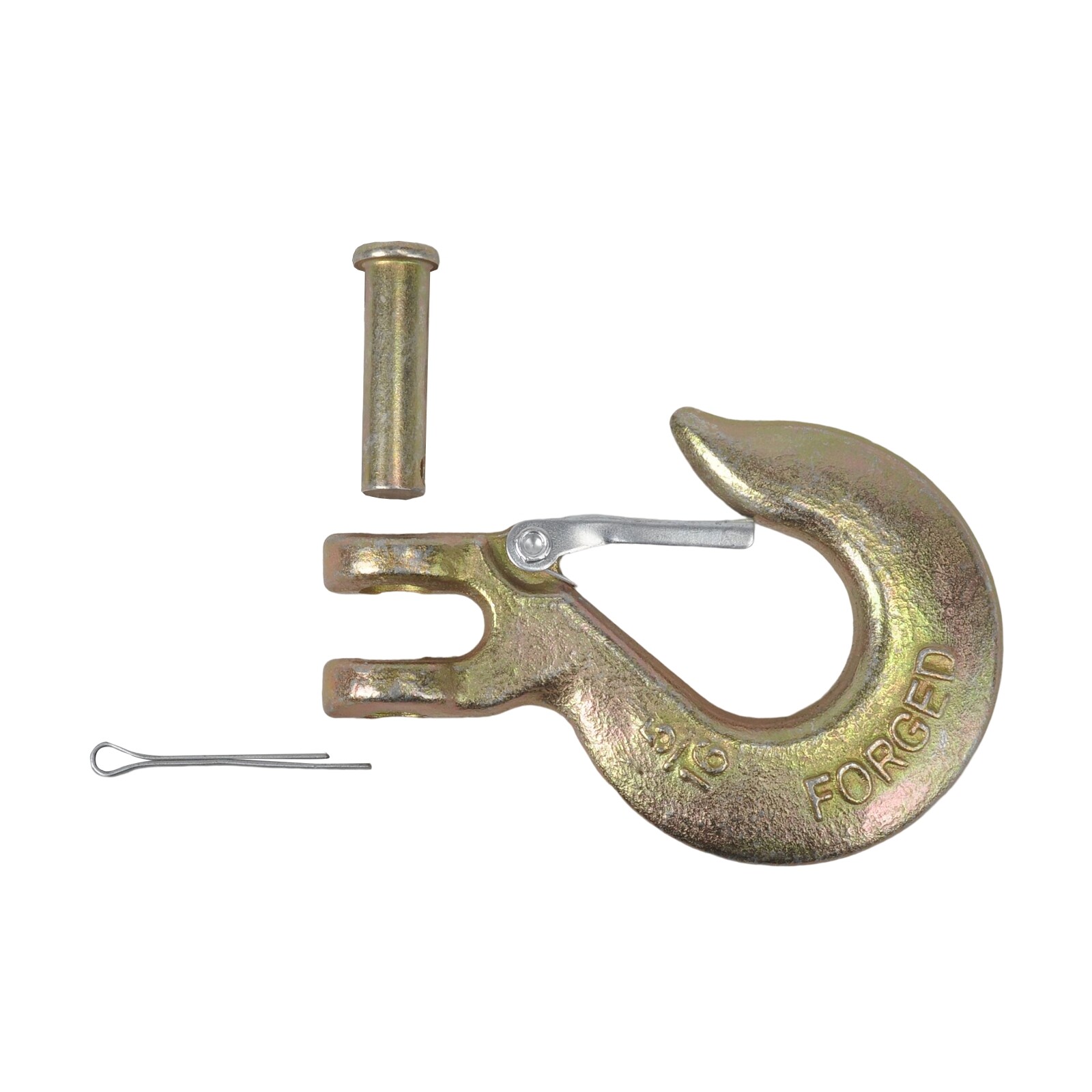 (2) 5/16″ Grade 70 Steel Heavy Duty Forged Clevis Slip Hook With Safety Latch