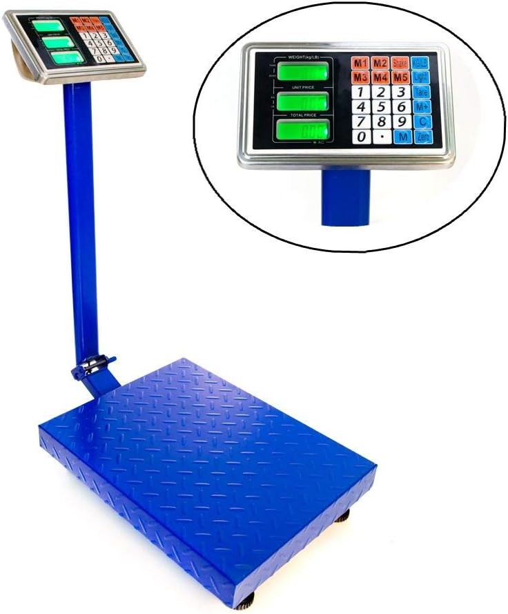 300KG/661lb Electronic Digital Platform Scale Heavy Duty Folding Floor Scales US