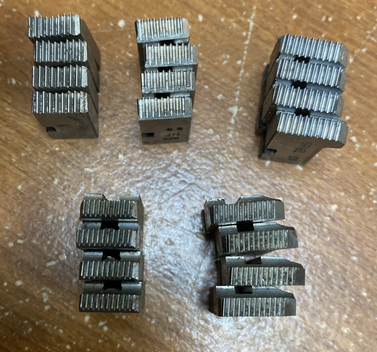 5 Set Lot – Die Head Thread Chasers 5/16” D / 10×24 8×32 3/8×24 6×32 Israel USED