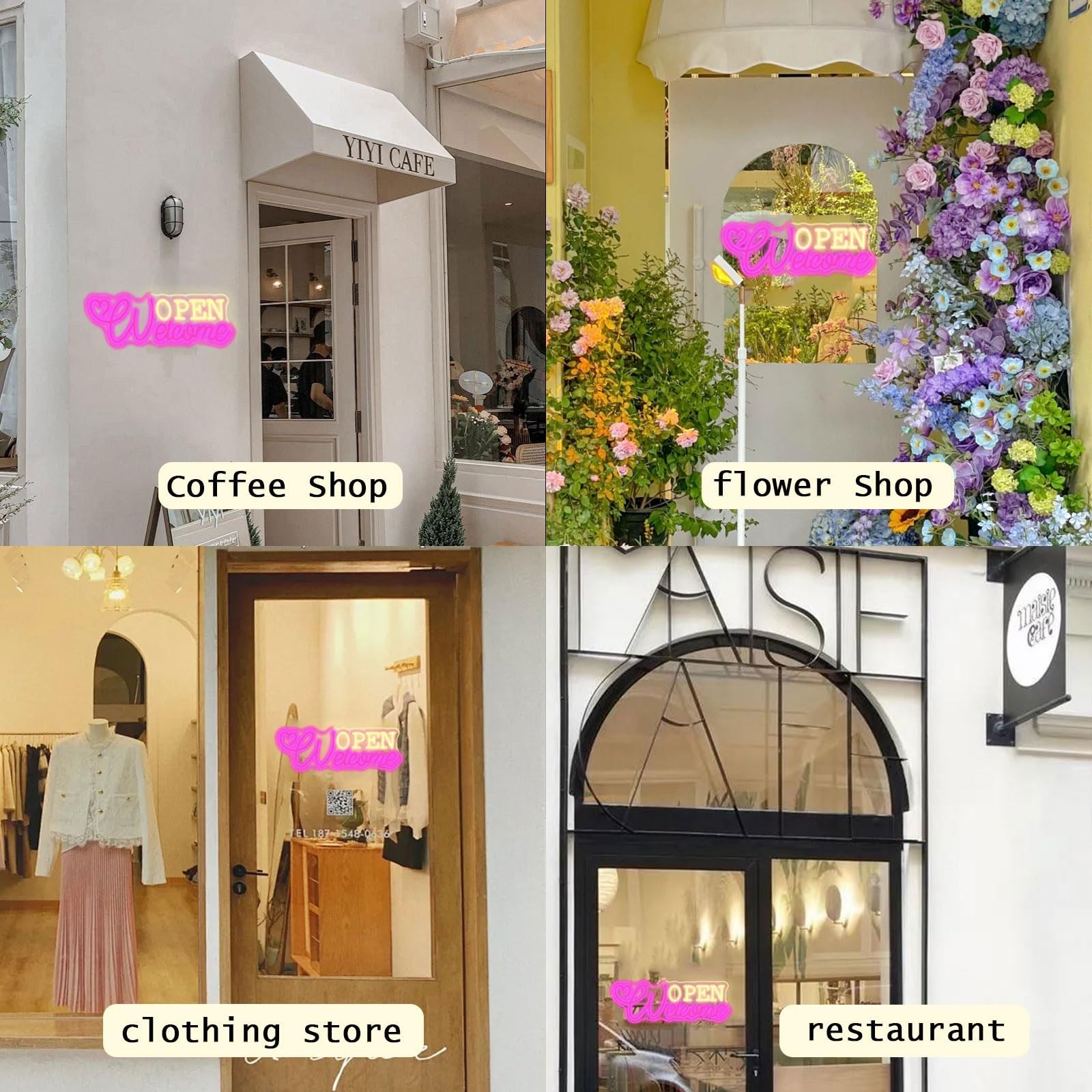 LED Neon Open Sign ,17″ Light Bright for Restaurant Bar Store Shop Market