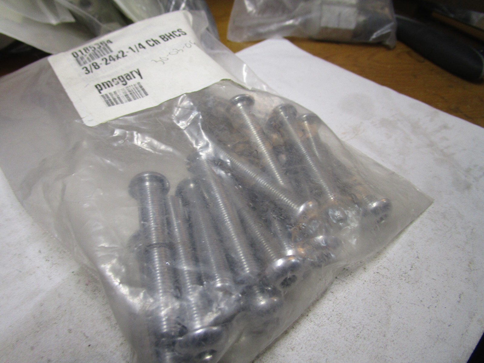 3/8″-24 x 2-1/4 L 7/32″ Hex ASTM F835 Chrome Alloy Steel Socket Cap Screw QTY 20