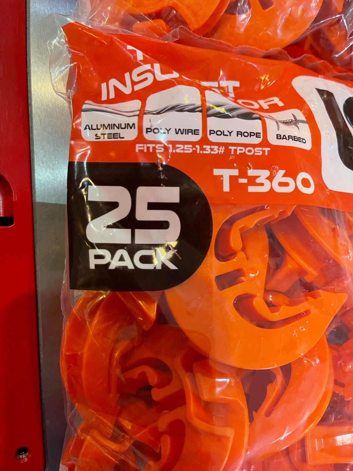 LockJawz Electric Fence T Post Insulators (25)pk – Orange (T-360)