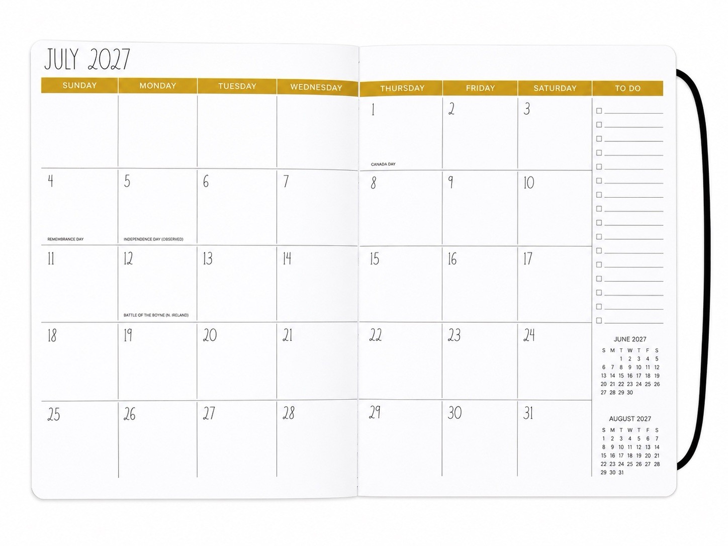 RAE DUNN 2026 2027 Monthly Calendar Planner STRIPED Blue 2027 Size 9.75 X 7.5″