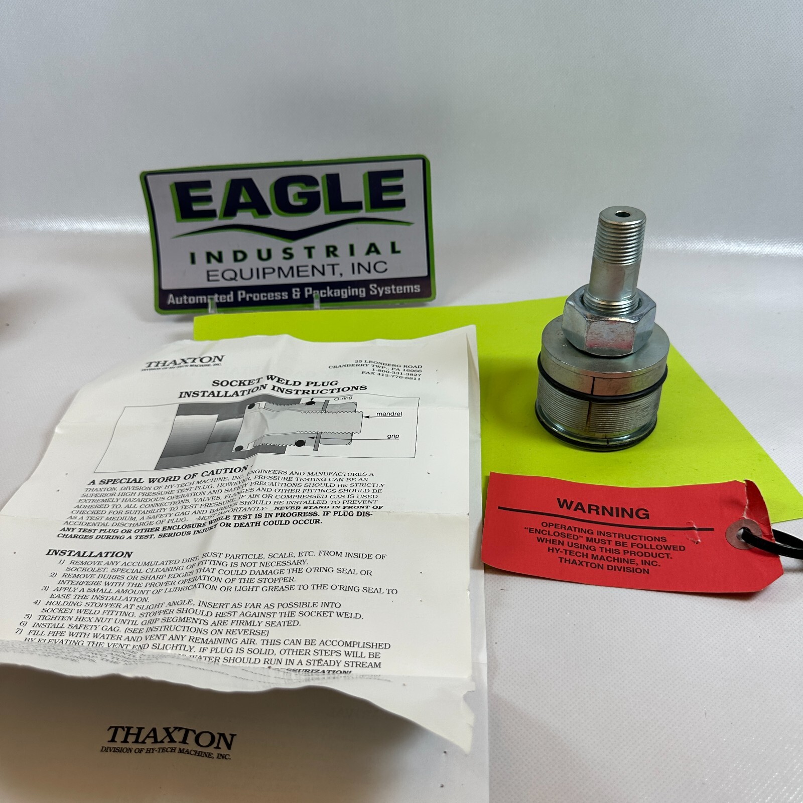 Thaxton Hy-Tech Machine 2″ Pipe Socket Weld Plug #2SWC NEW ship from USA