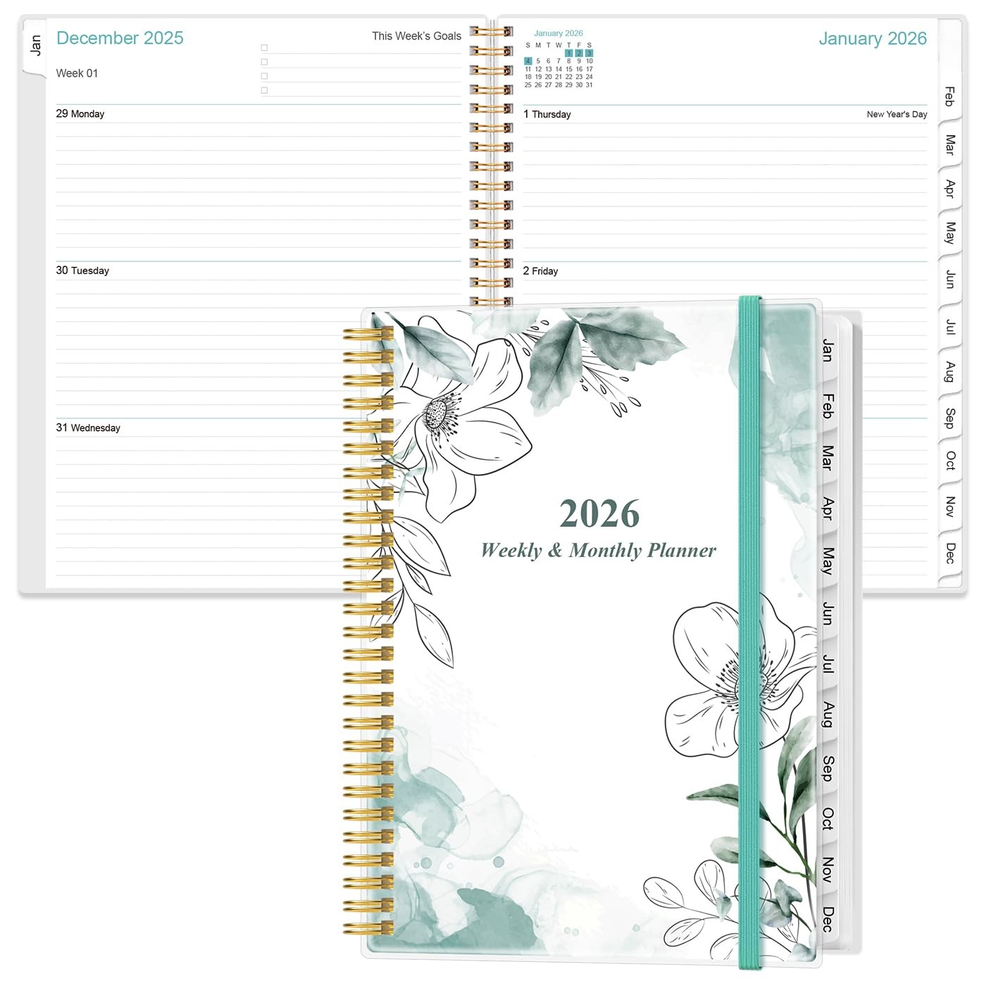 2026 Planner – Planner 2026 from January 2026 to December 2026 with 12 Monthl…