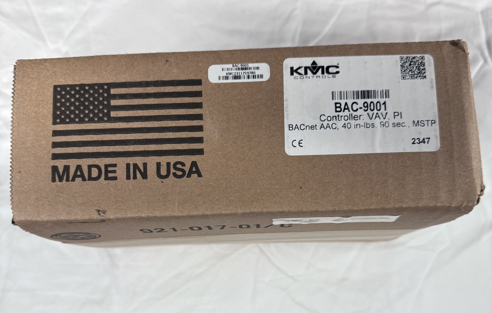KMC Controller VAV PI BAC-9001, BACnet ACC, 40 in-lbs, 90 sec, MSTP
