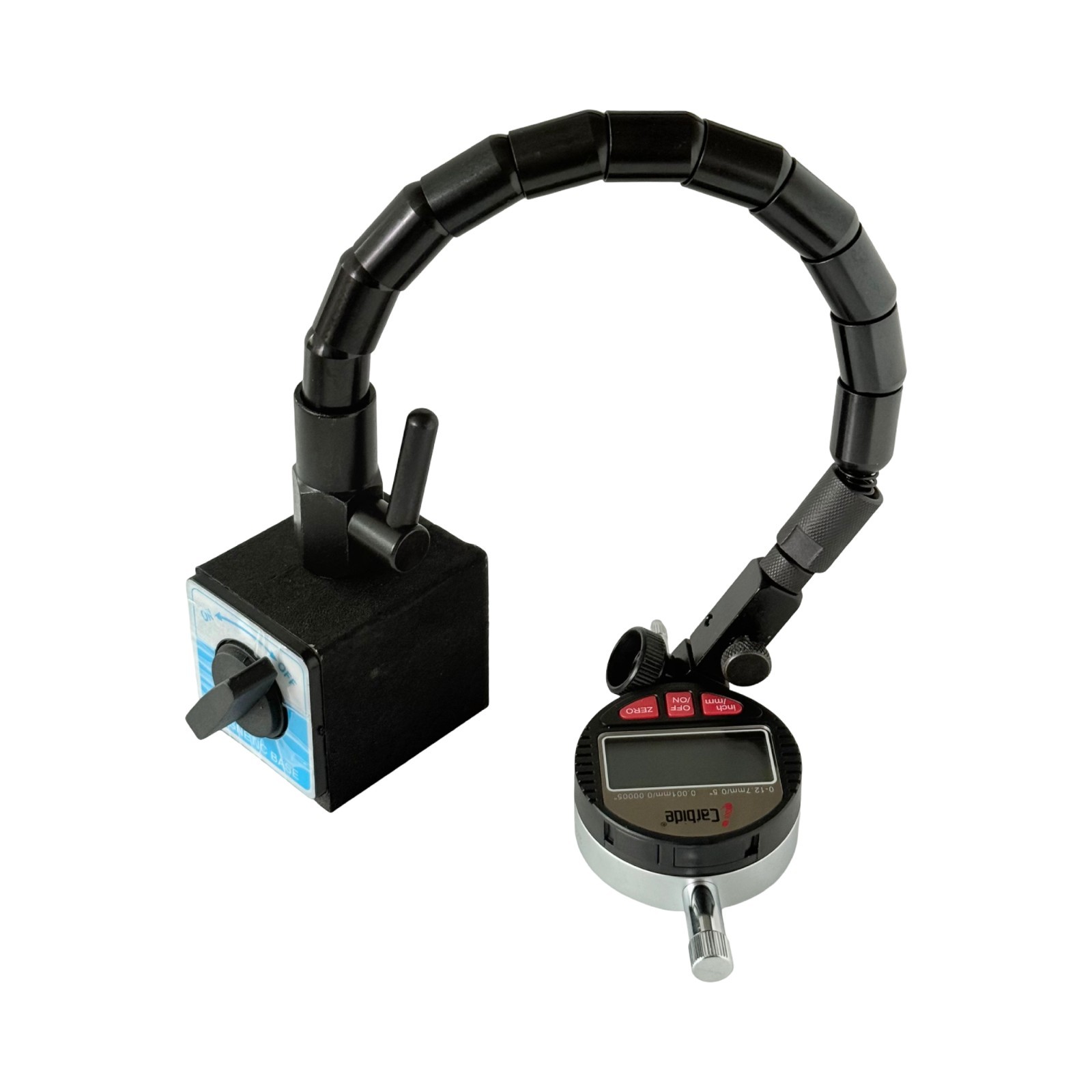 Digital Dial Indicator with Magnetic Base Holder 0-12.7mm (0-0.5″) Range 0.001mm