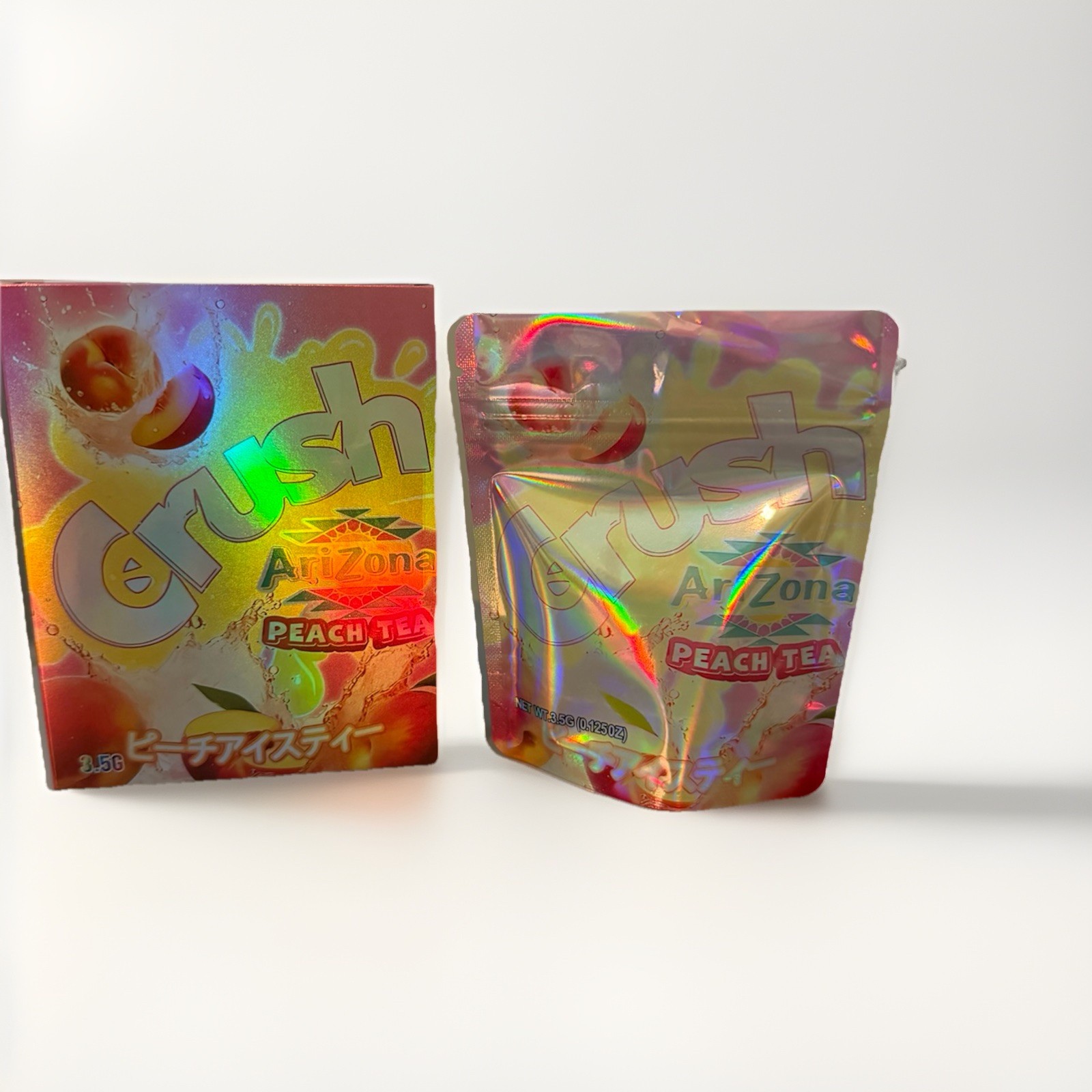 (128 sets/ 256 pcs) AriZona Crush Peach 3.5g Bag & Box combo sets