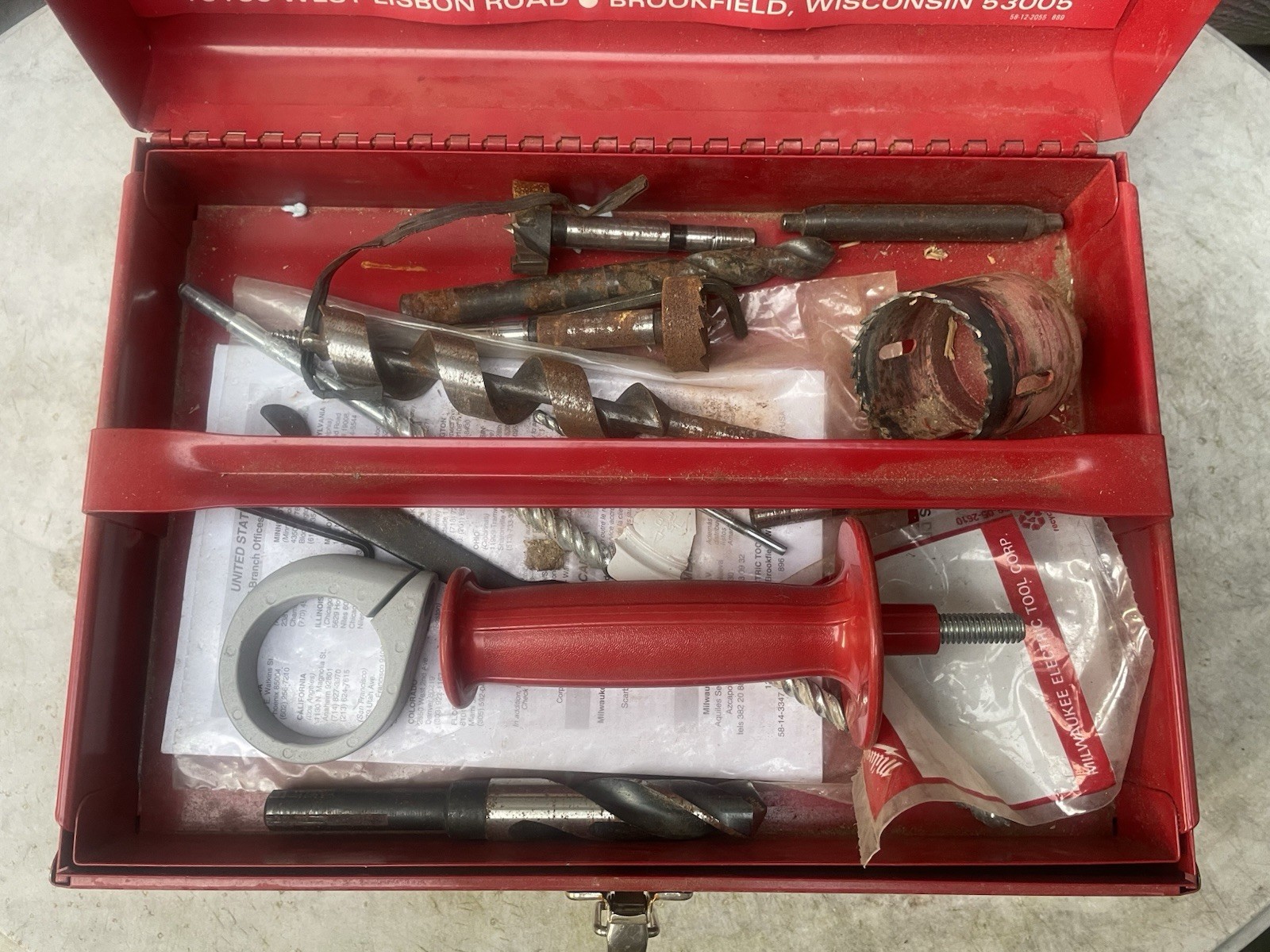Vintage Milwaukee Tools Heavy-Duty 1/2″ Right Angle Drill ( Metal Box Only )