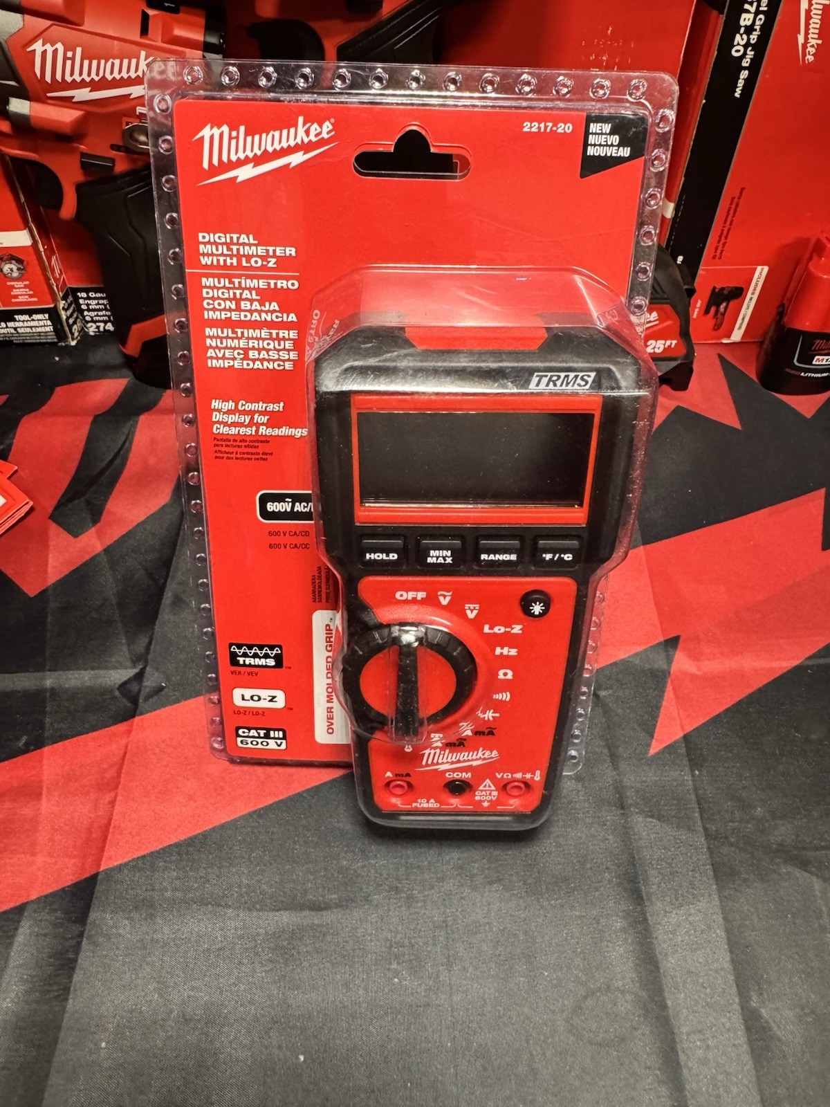 Milwaukee 2217-20 Digital Multimeter TRMS Auto-Ranging CAT III 600V 10A 50MΩ