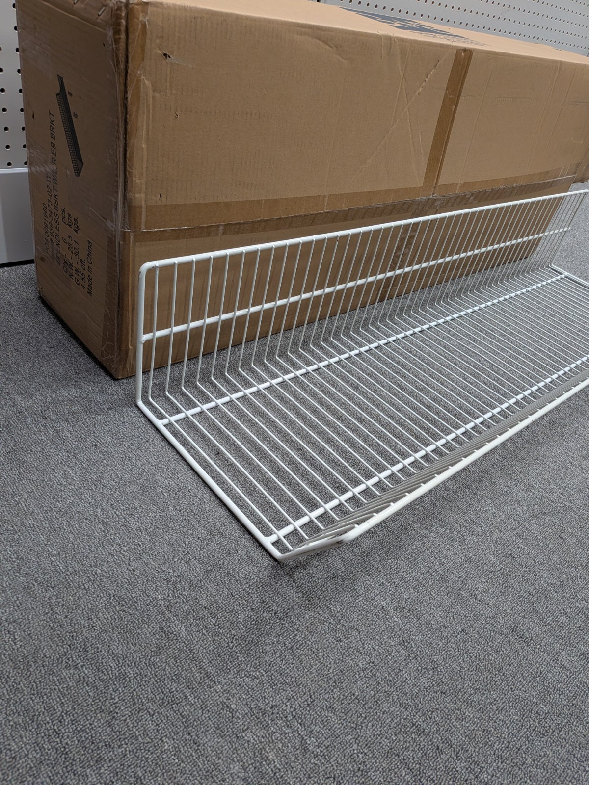 Lozier Gondola Shelving Wire Basket Endless Basket 939-3473-02-W Case Of 6 White