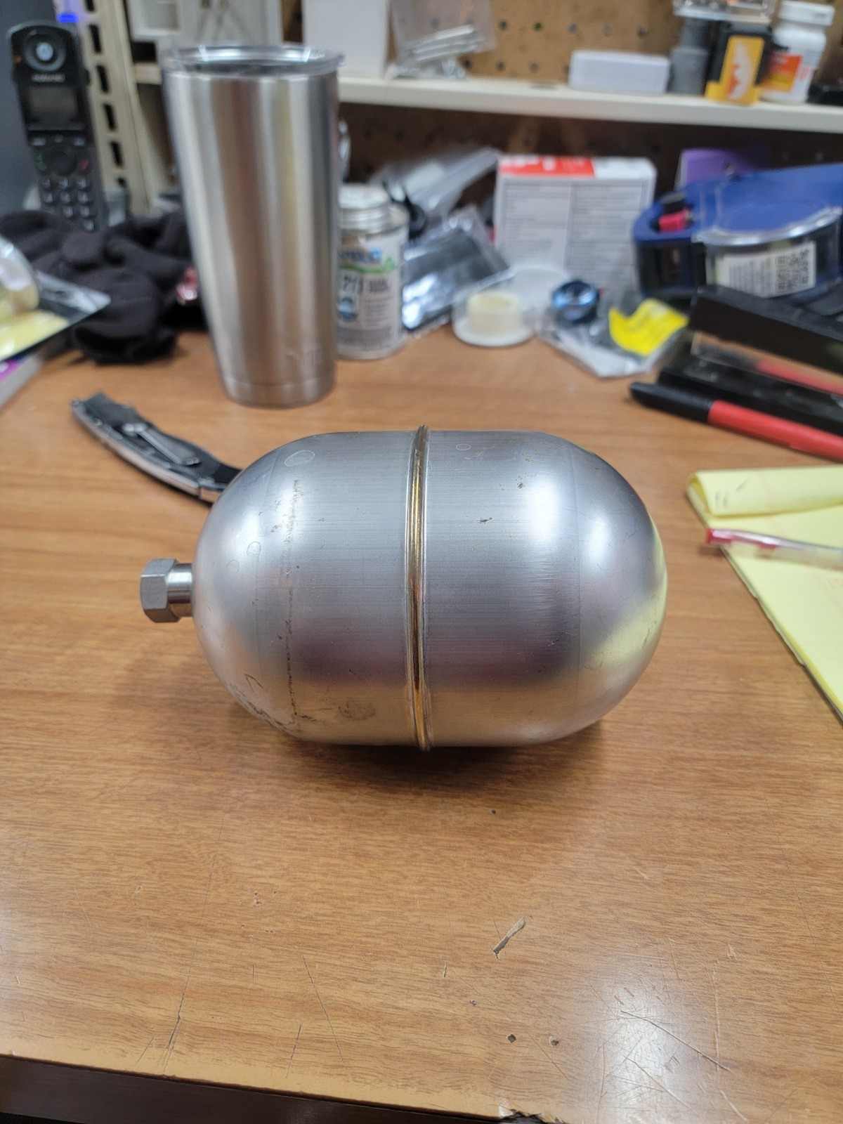 Naugatuck Gr4″diax6-1/4″L, 304SS Float Ball, Oblong. Free Ship L48