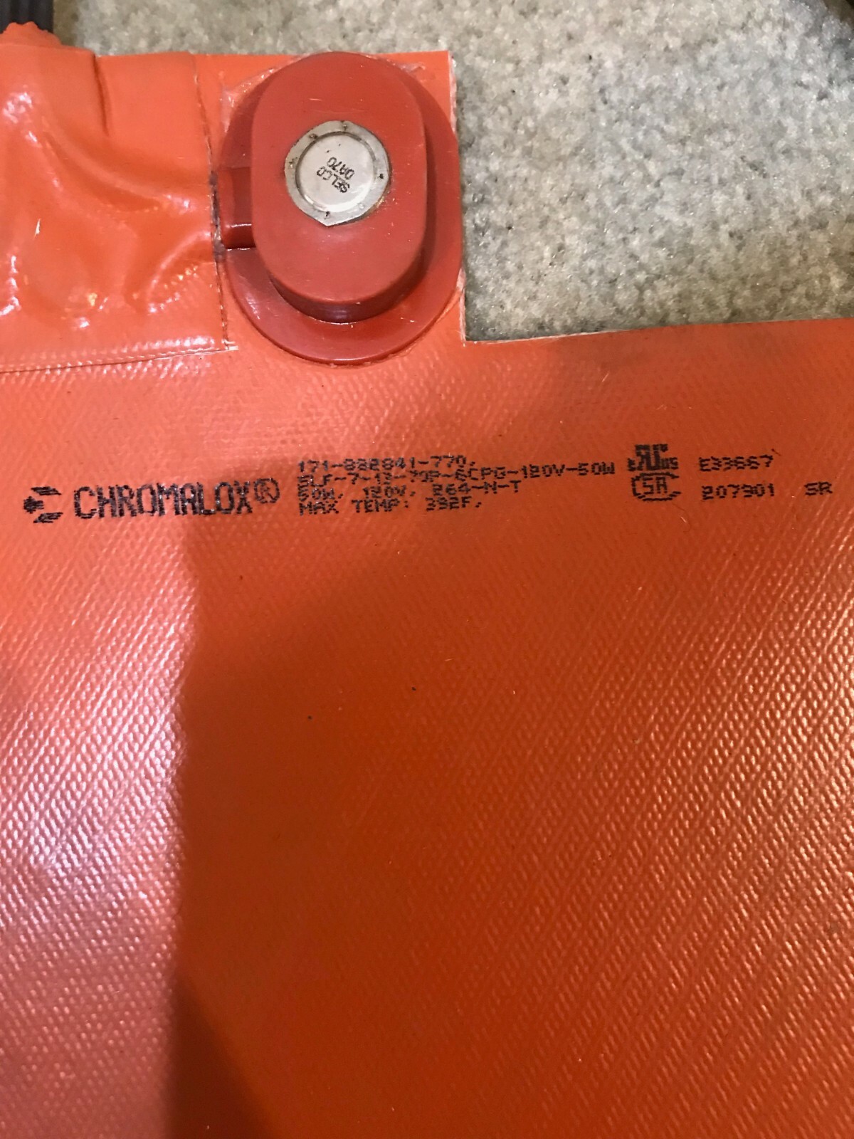 50 Watt Battery Heater Cummins Onan | P/N: A047T975 Chromoalox Silicon Pad
