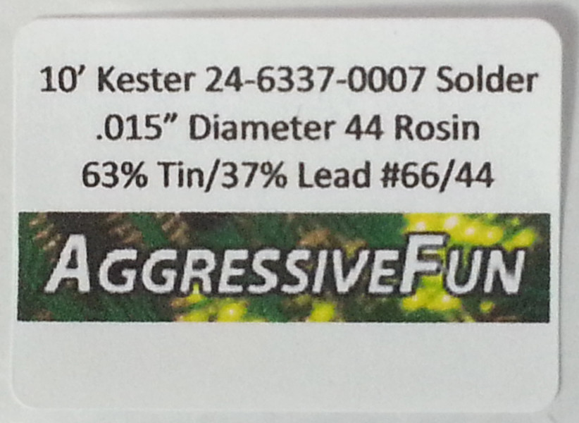 Kester Solder 44 Rosin Core .015″ 0.4mm 63/37 Eutectic 24-6337-0007 30ft .3oz
